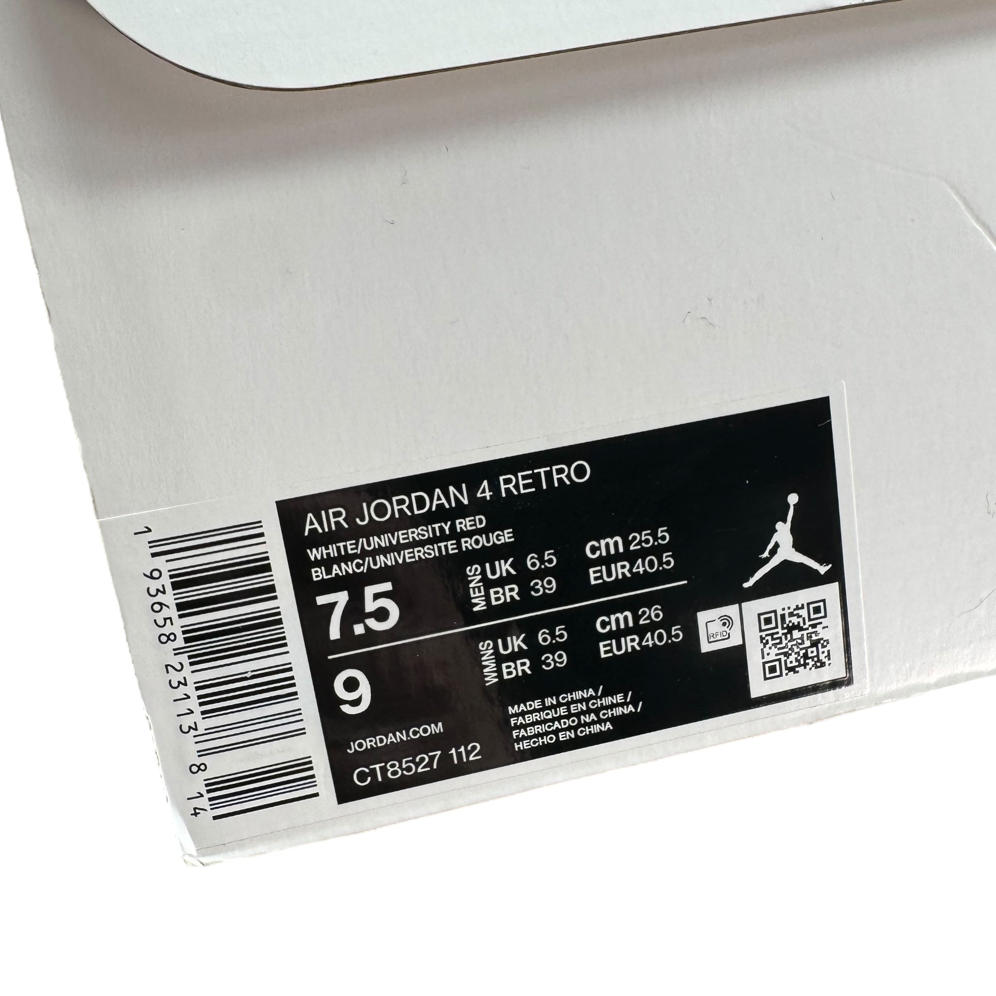 Jordan 4 Metalic Red (40.5EU)