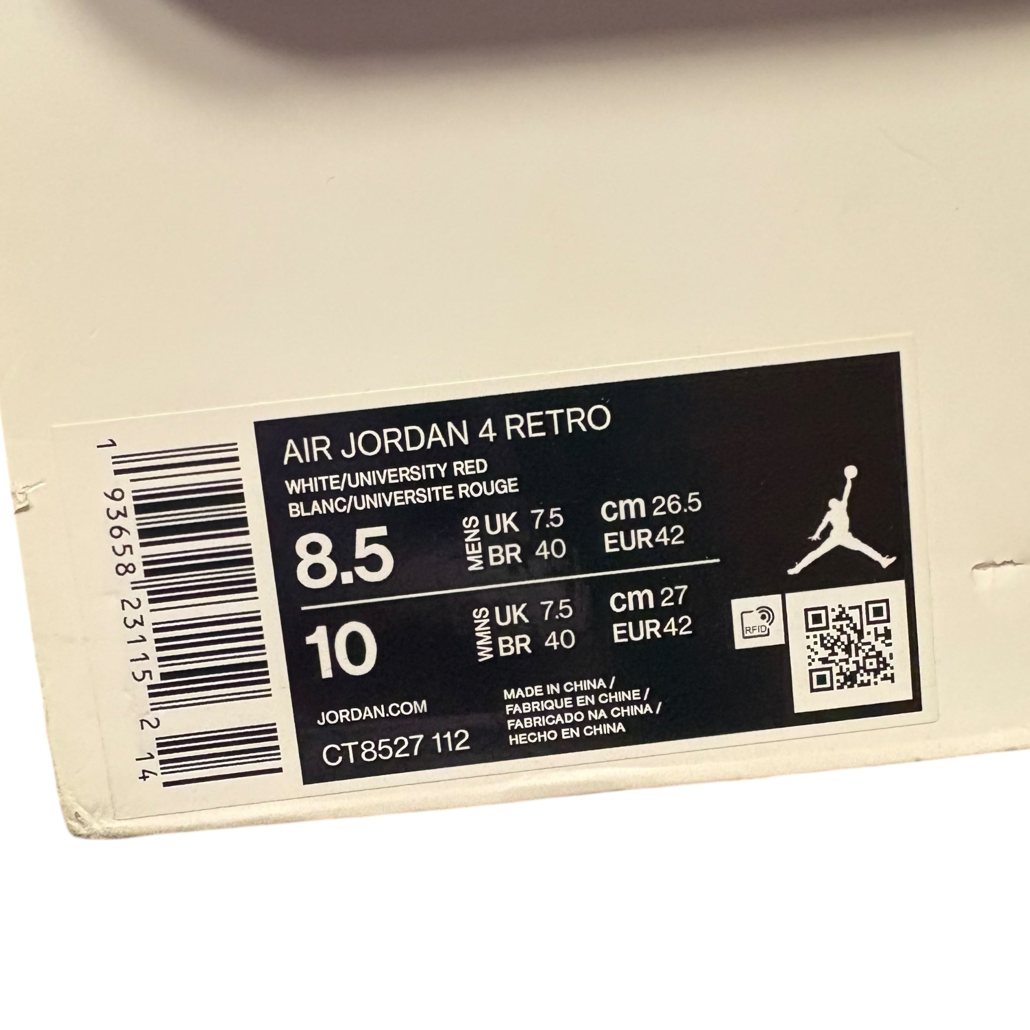 Jordan 4 Metalic Red (42EU)