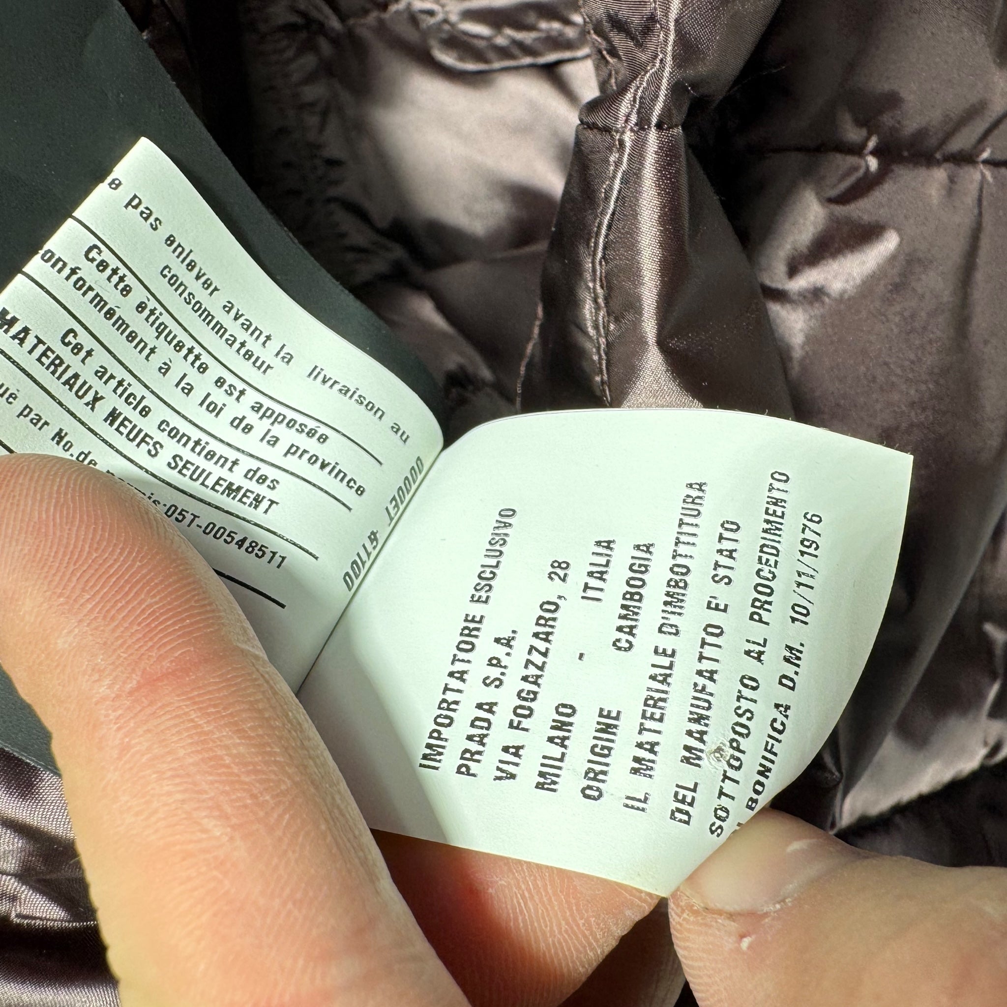 Doudoune sans manches Prada (S)