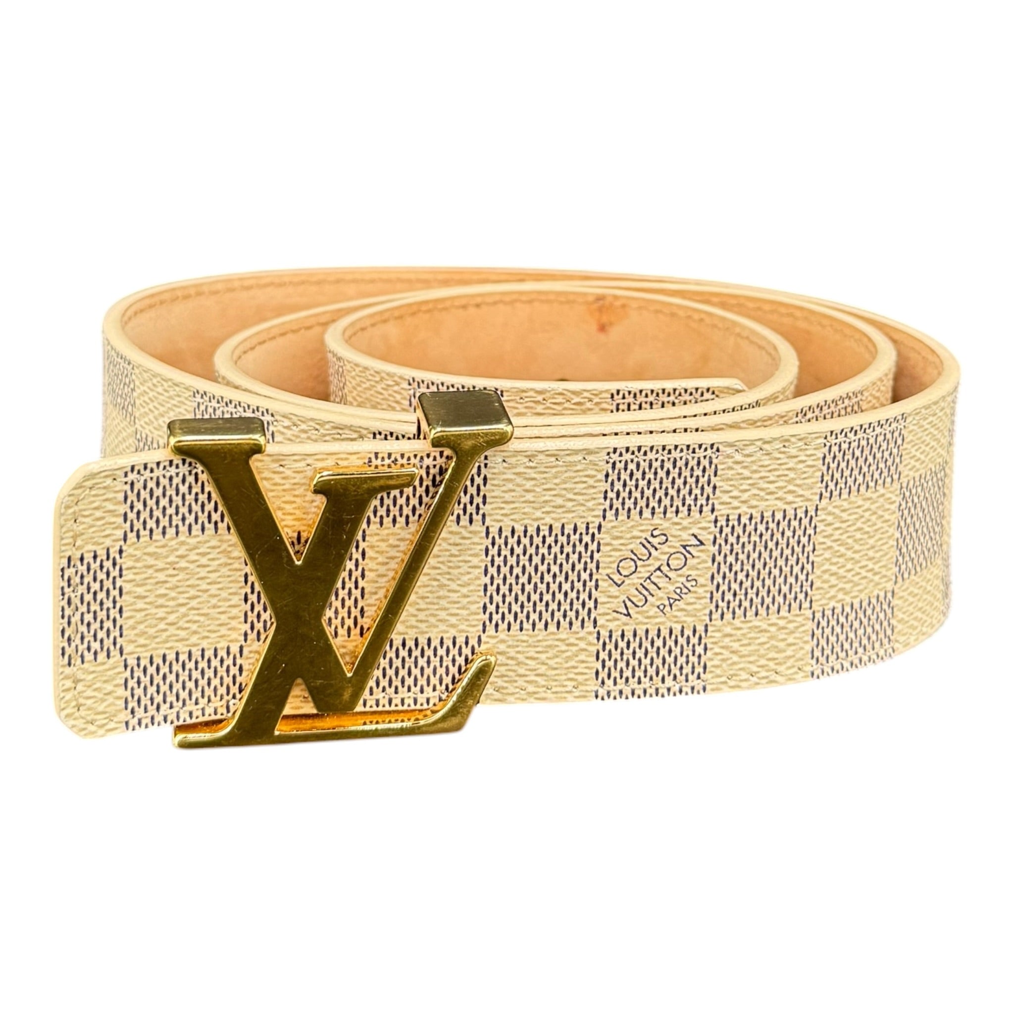 Ceinture Louis Vuitton Damiers Crème (90)