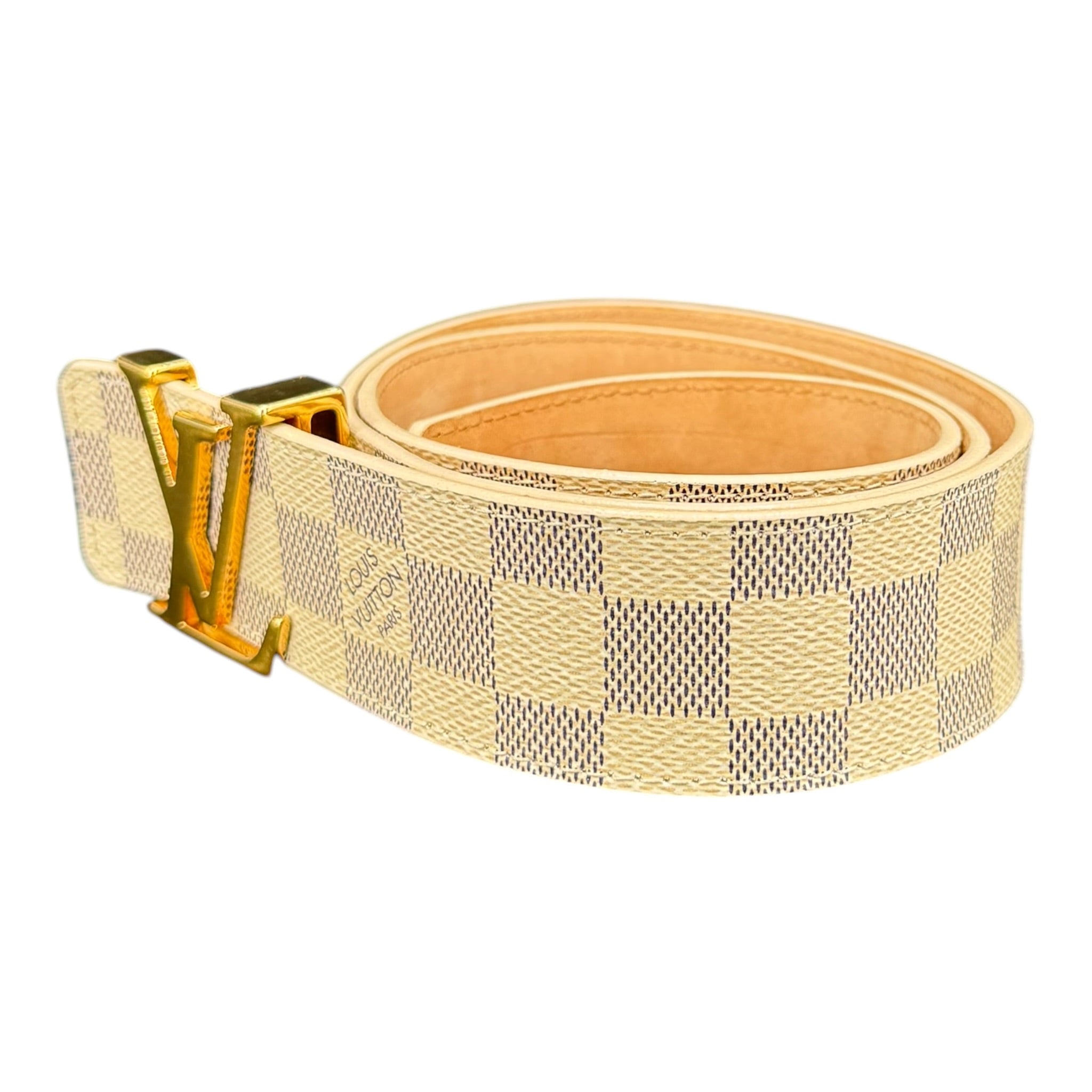 Ceinture Louis Vuitton Damiers Crème (90)