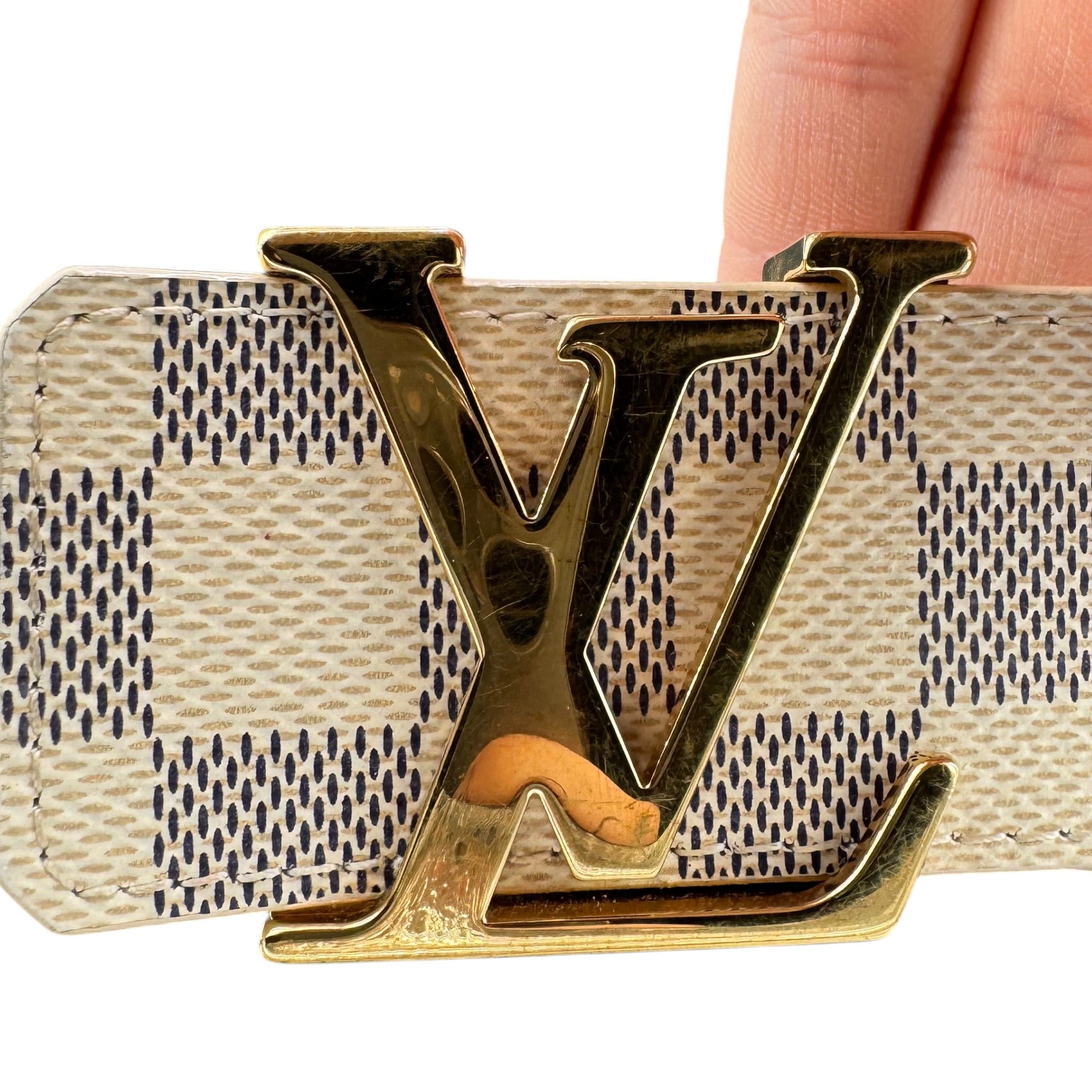 Ceinture Louis Vuitton Damiers Crème (90)