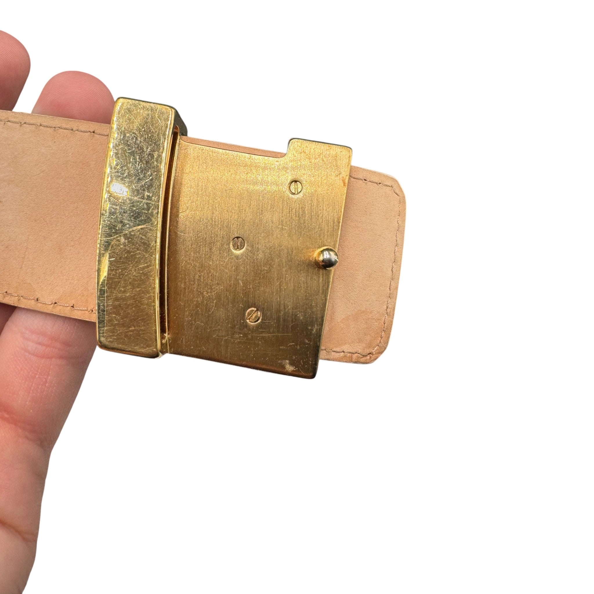 Ceinture Louis Vuitton Damiers Crème (90)