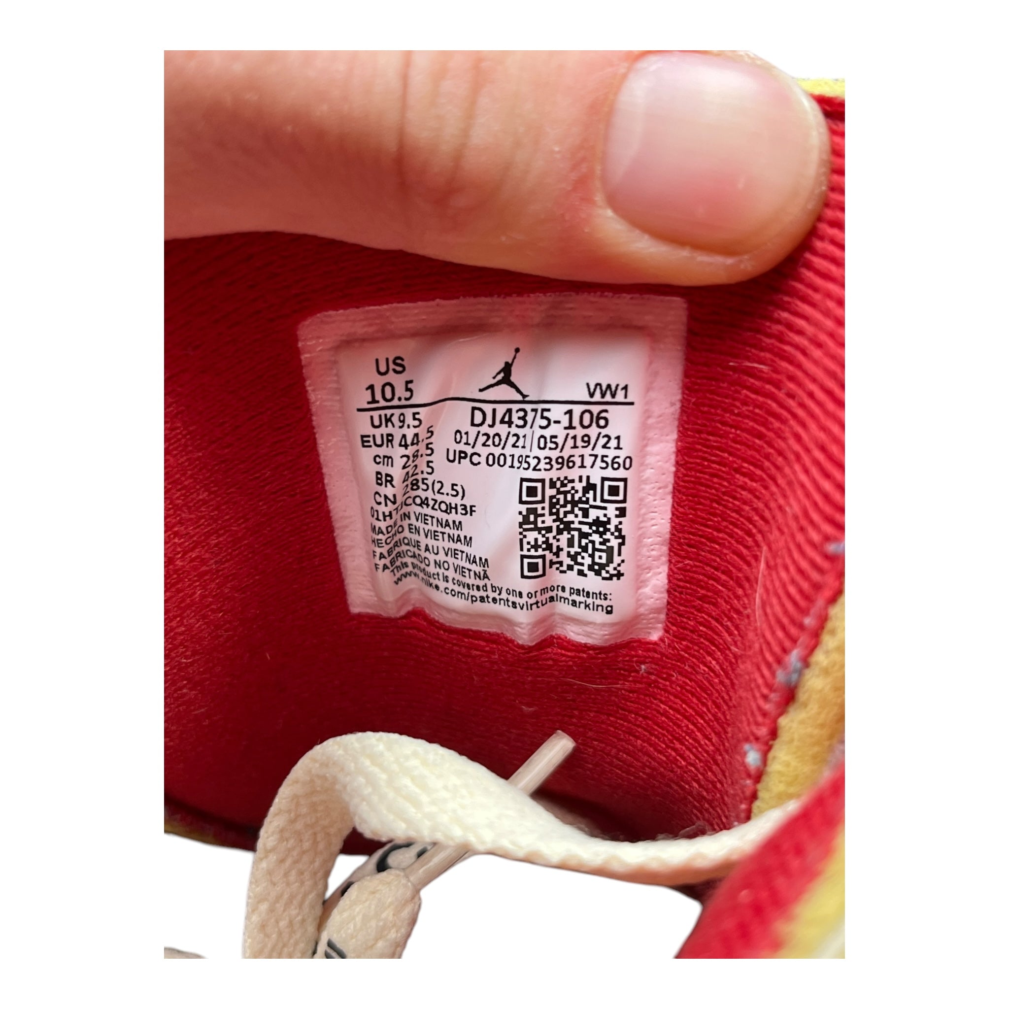 Jordan 2 Retro Low SP Off-White Weiß Rot (44.5EU)