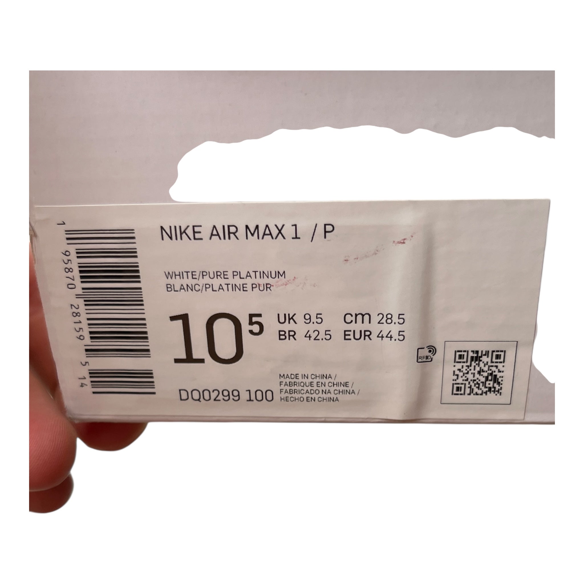 Nike Air Max 1 Patta Waves Weiß (44,5EU)