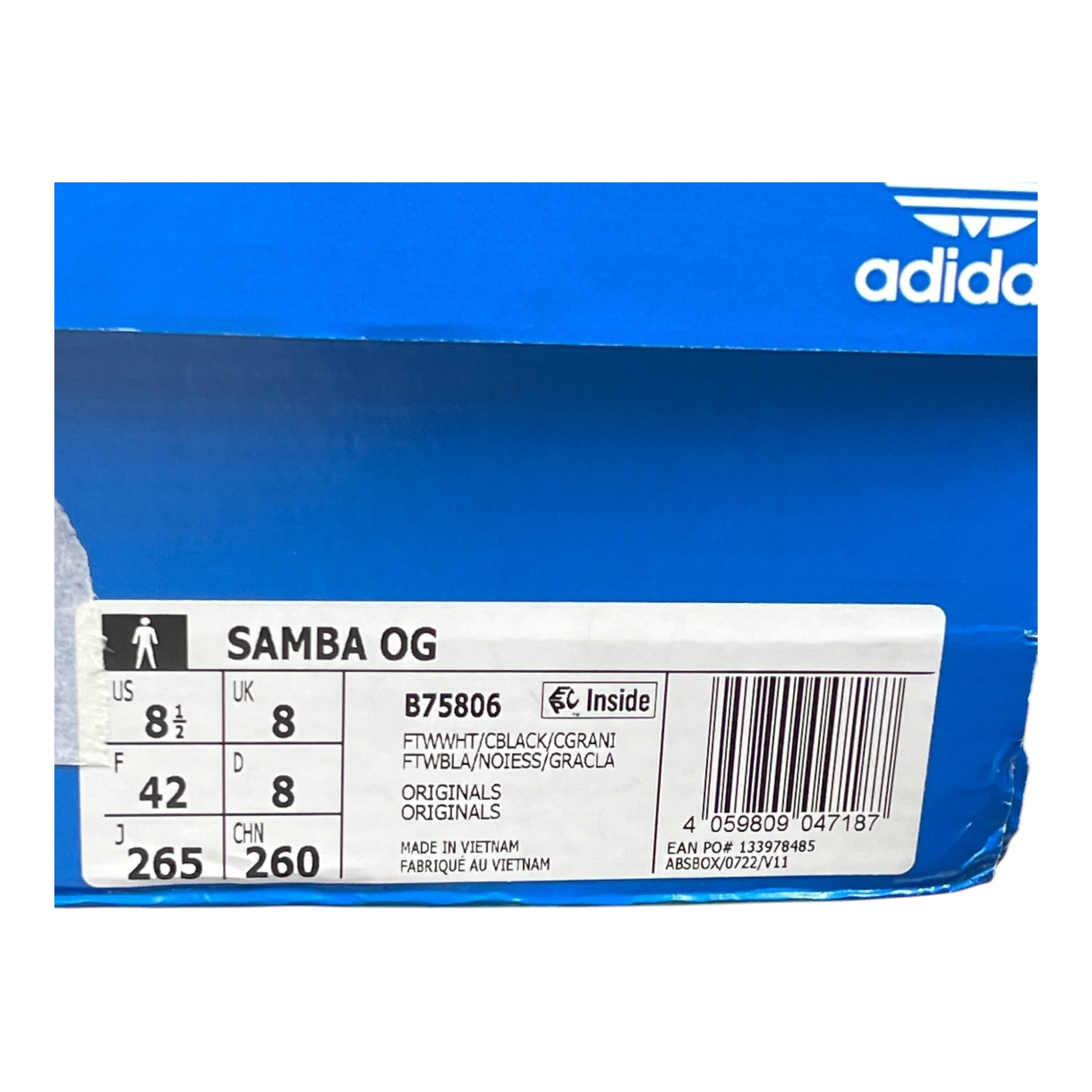 Adidas Samba OG Wolkenweiß Kernschwarz (42EU)