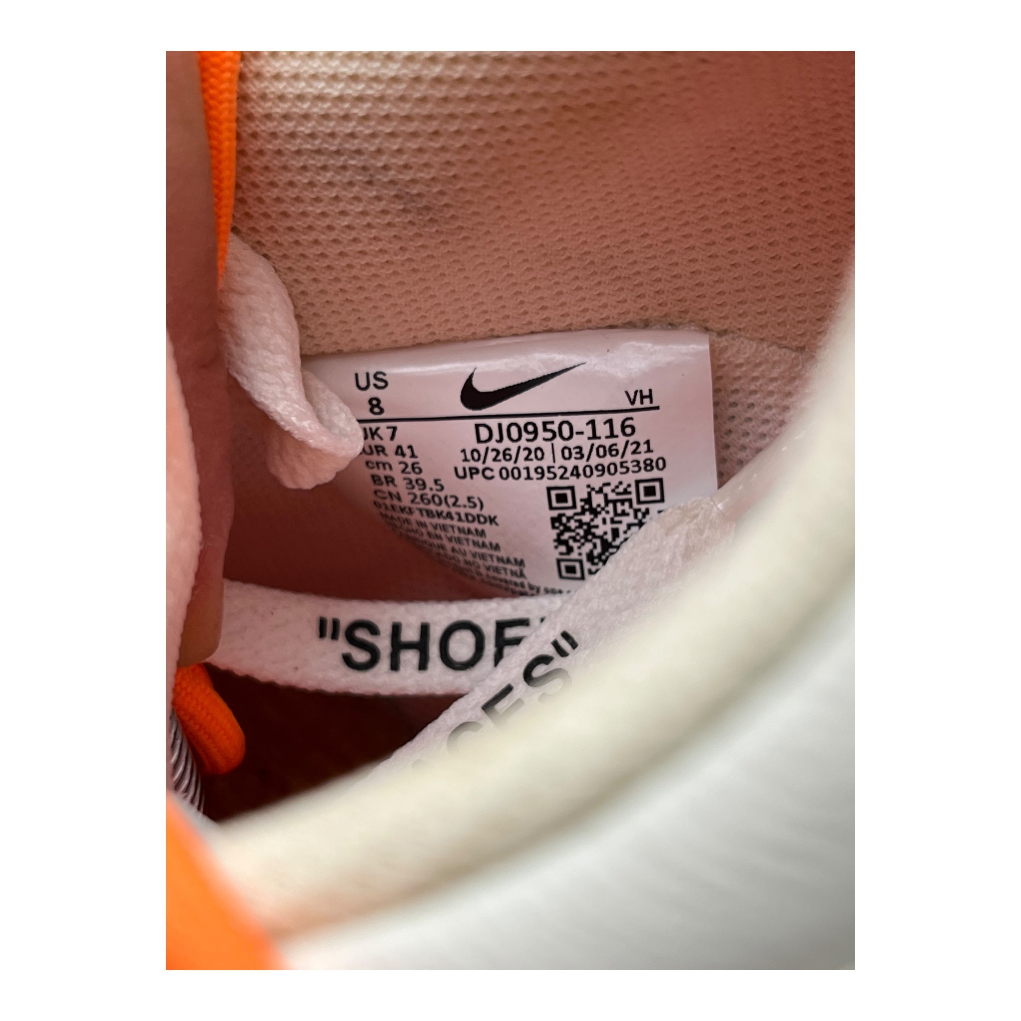 Nike Dunk Low Off-White Lot 31 (41EU)