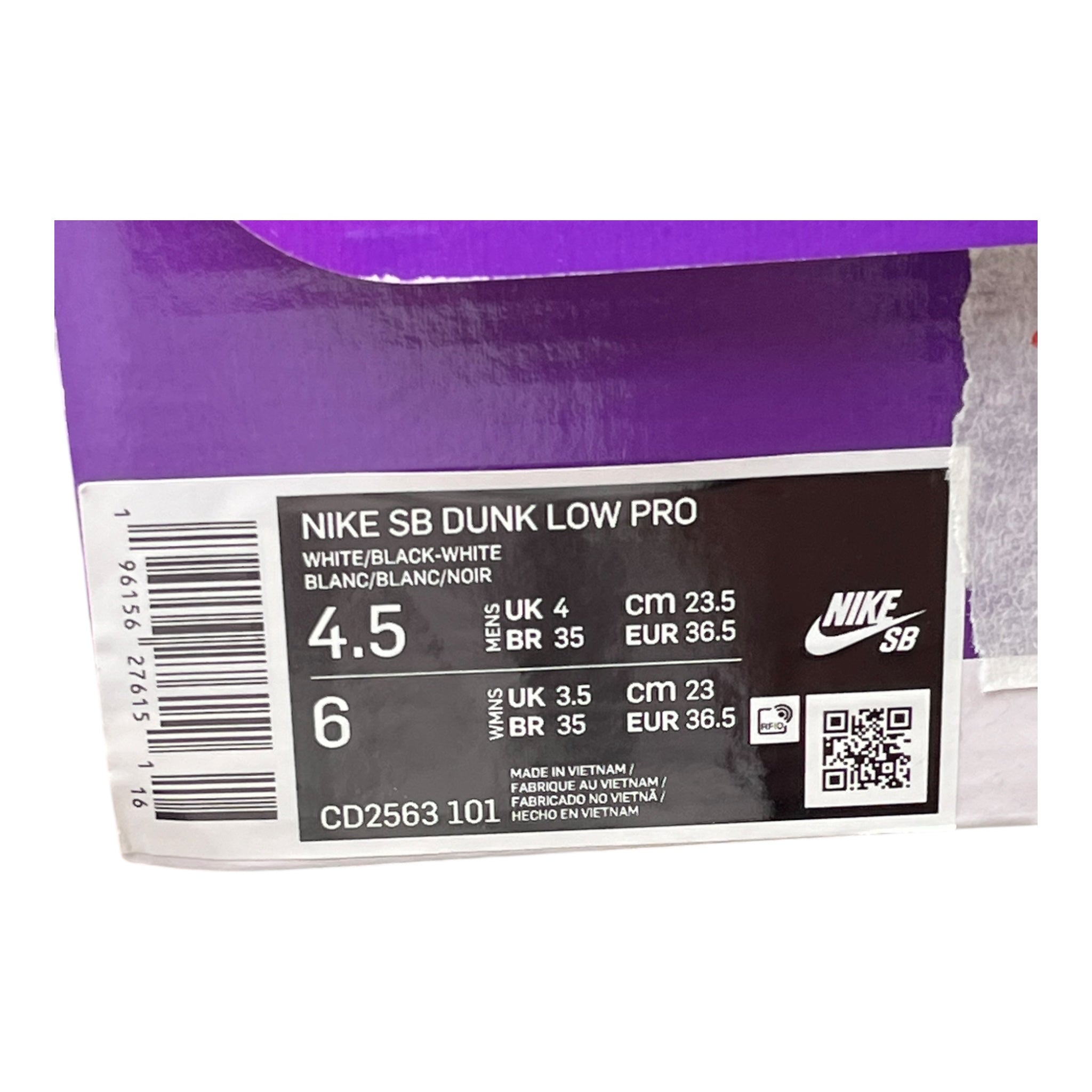 Nike Dunk Low SB Weiß Gum (36.5EU)