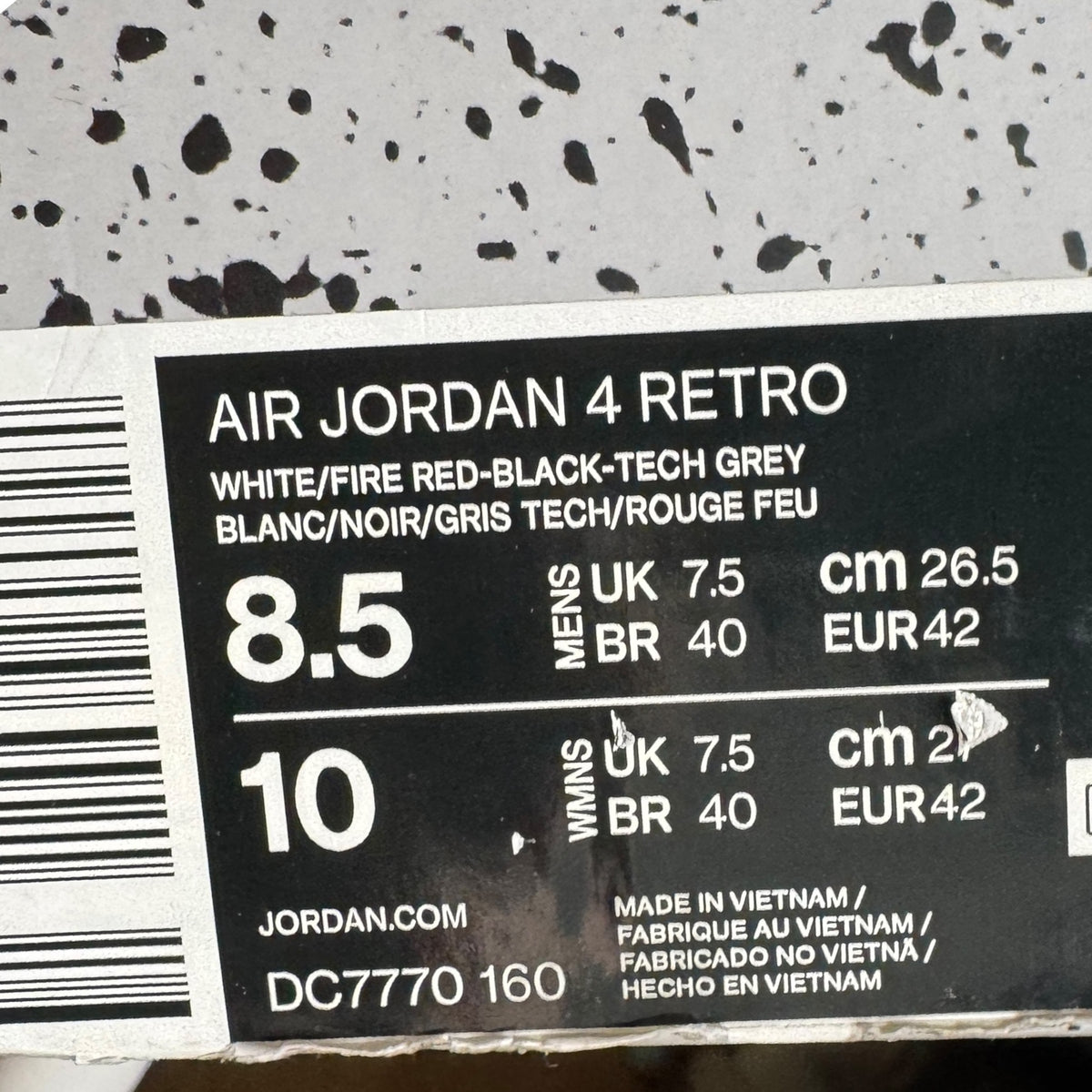 Jordan 4 Fire Red (42EU)