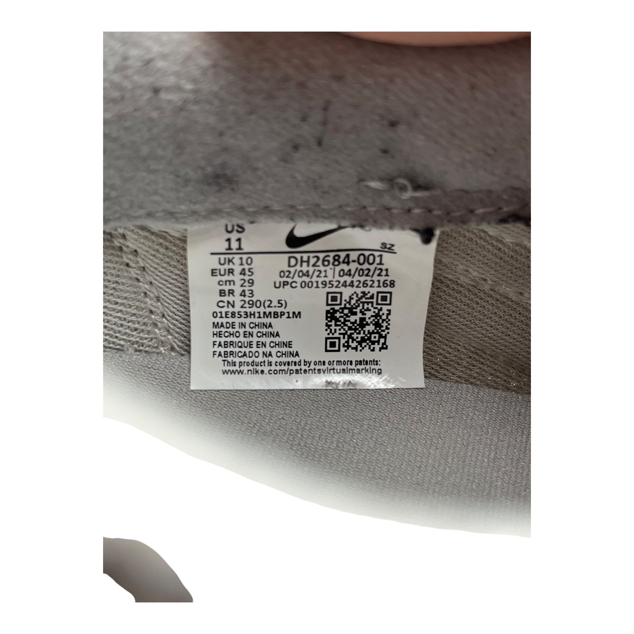 Nike LD Waffle Sacai Fragment Grey (45EU)