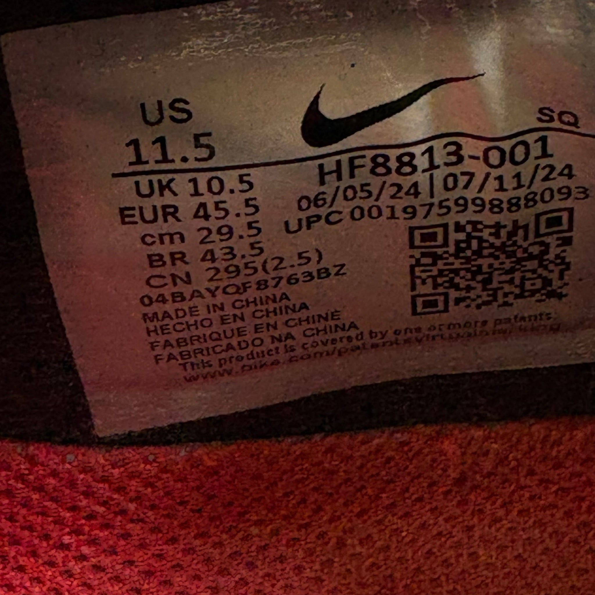 Air Max One Supreme (45.5EU)