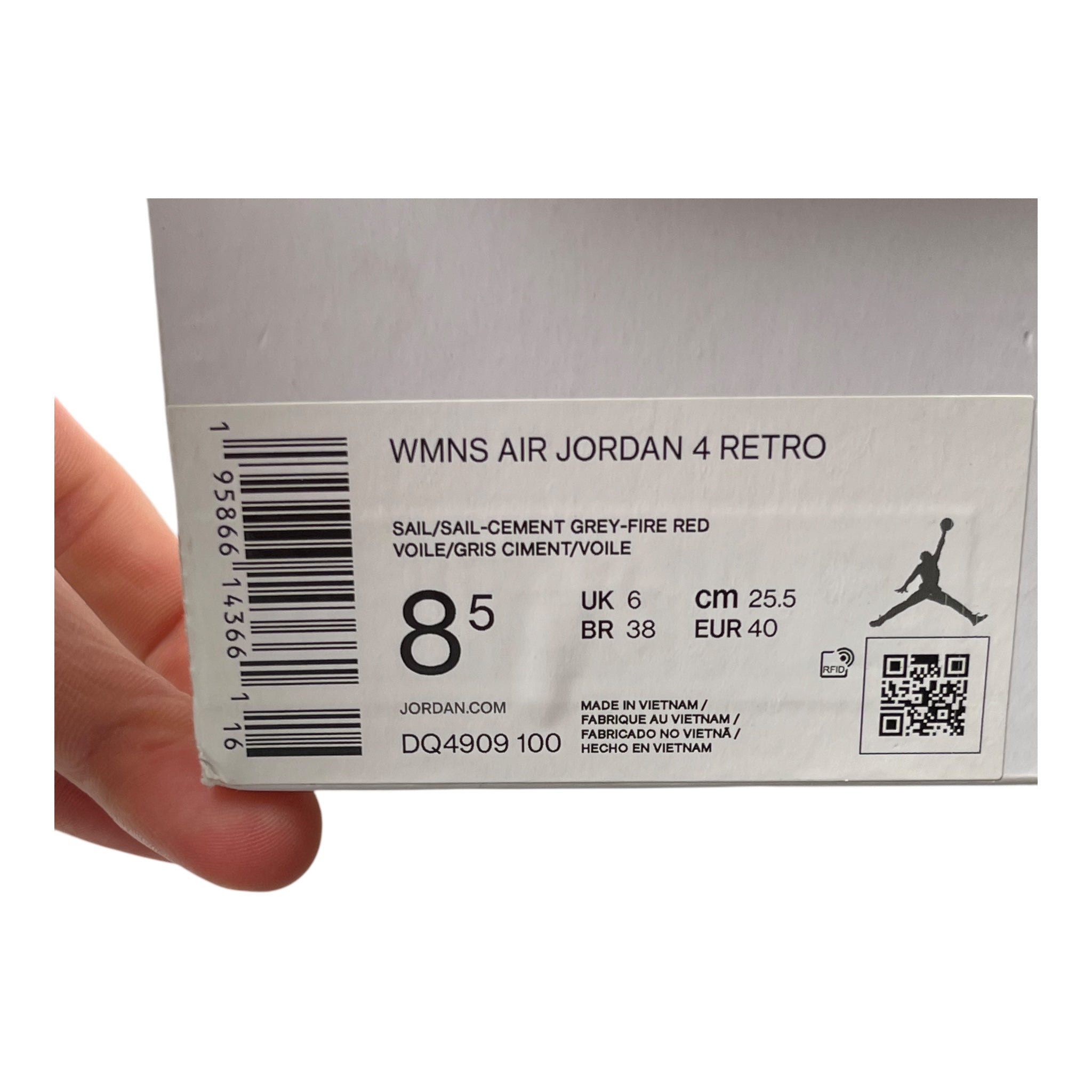Jordan 4 Retro Sail Blanck Canvas (40EU)