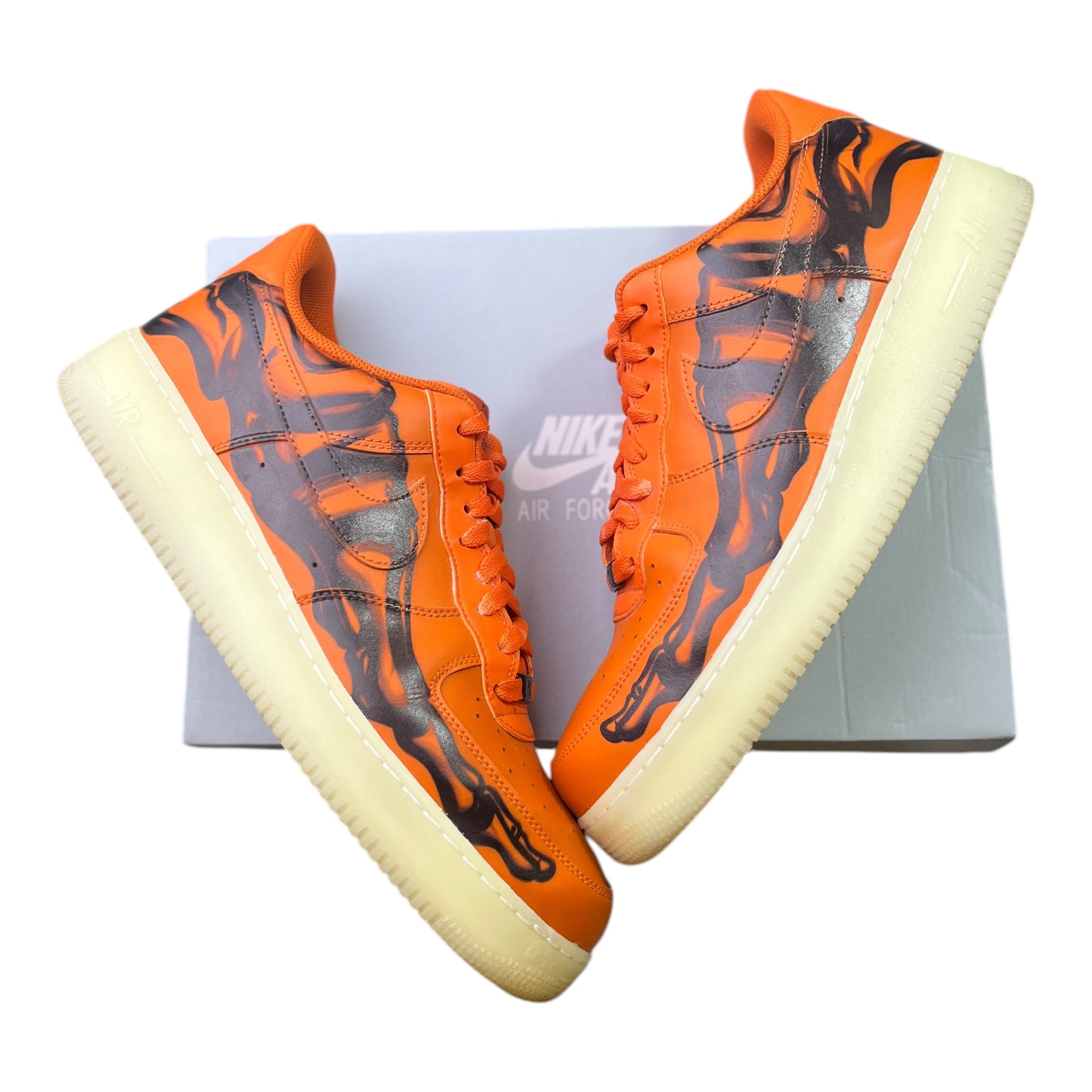 Nike Air Force 1 Low Skeleton Orange (47.5EU)