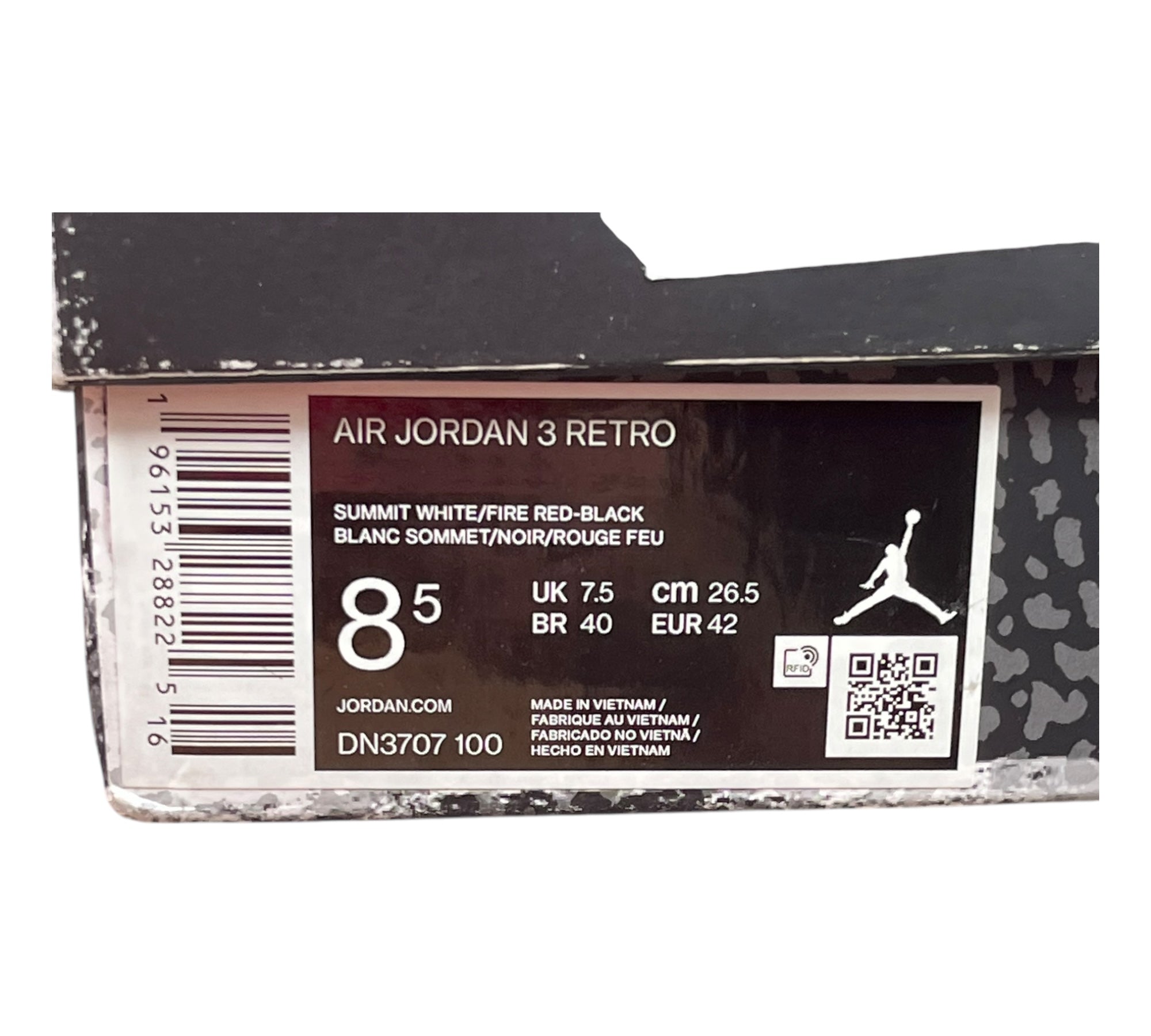 Jordan 3 Retro Weiß Zement Neuinterpretiert (42EU)