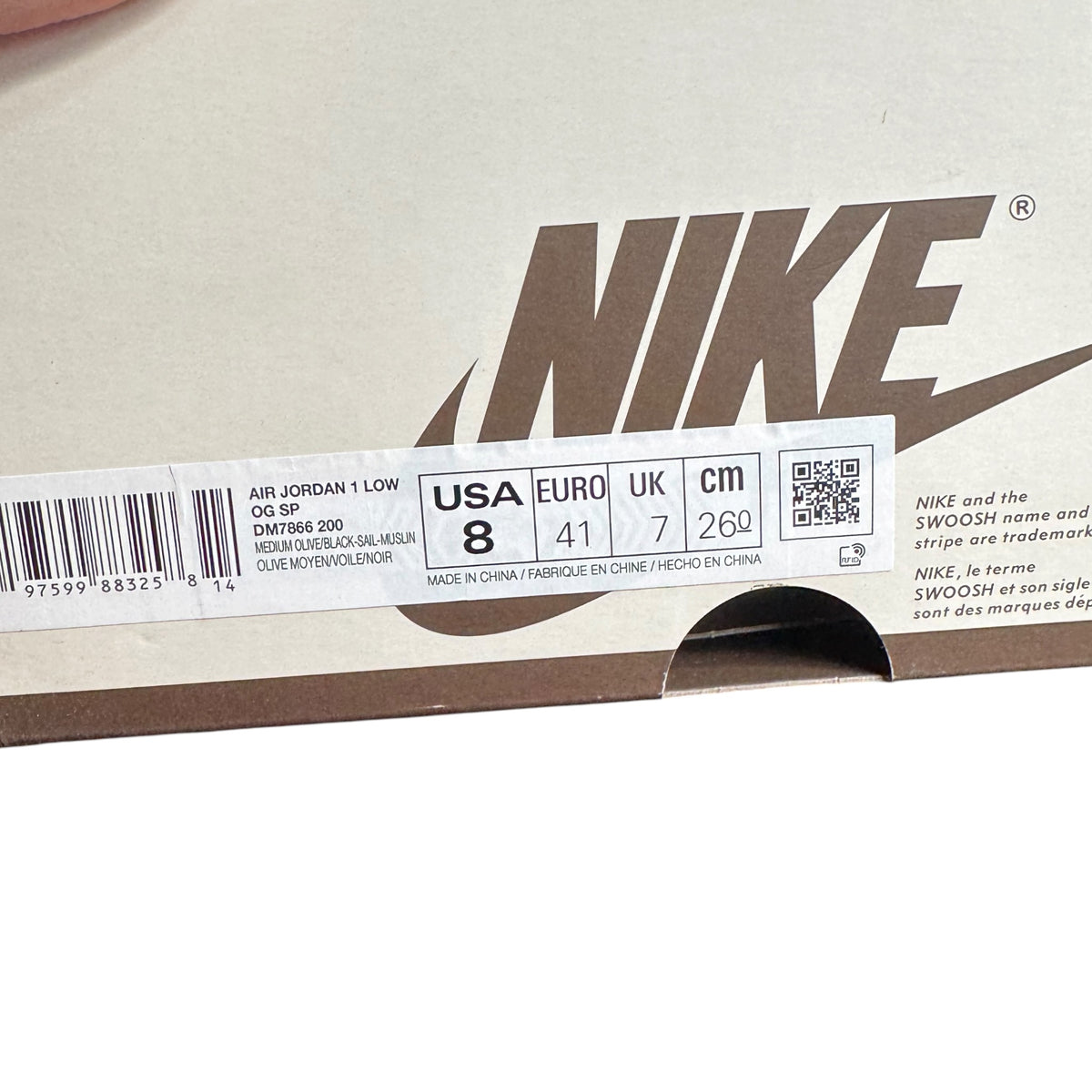 Jordan One Low Travis Scott Medium Olive (41EU)