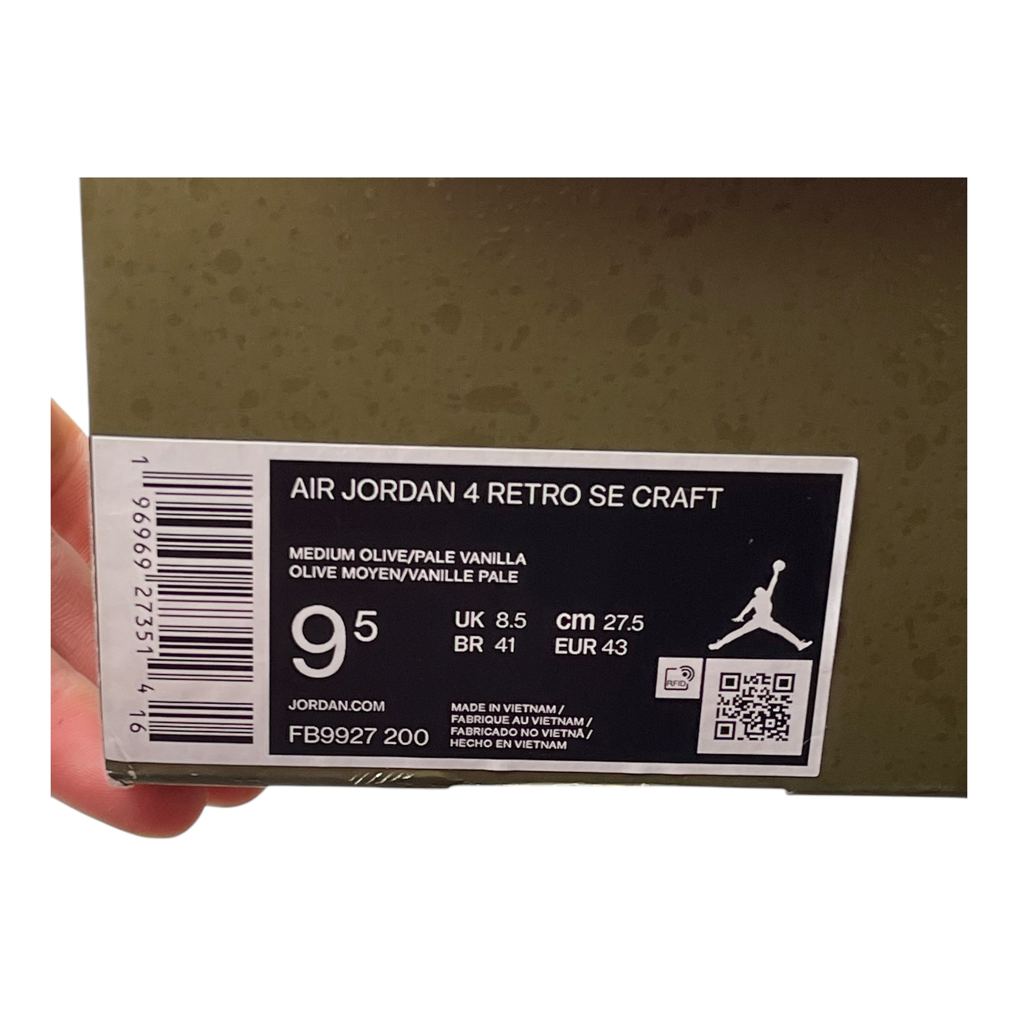 Jordan 4 Retro Craft Medium Olive (43EU)