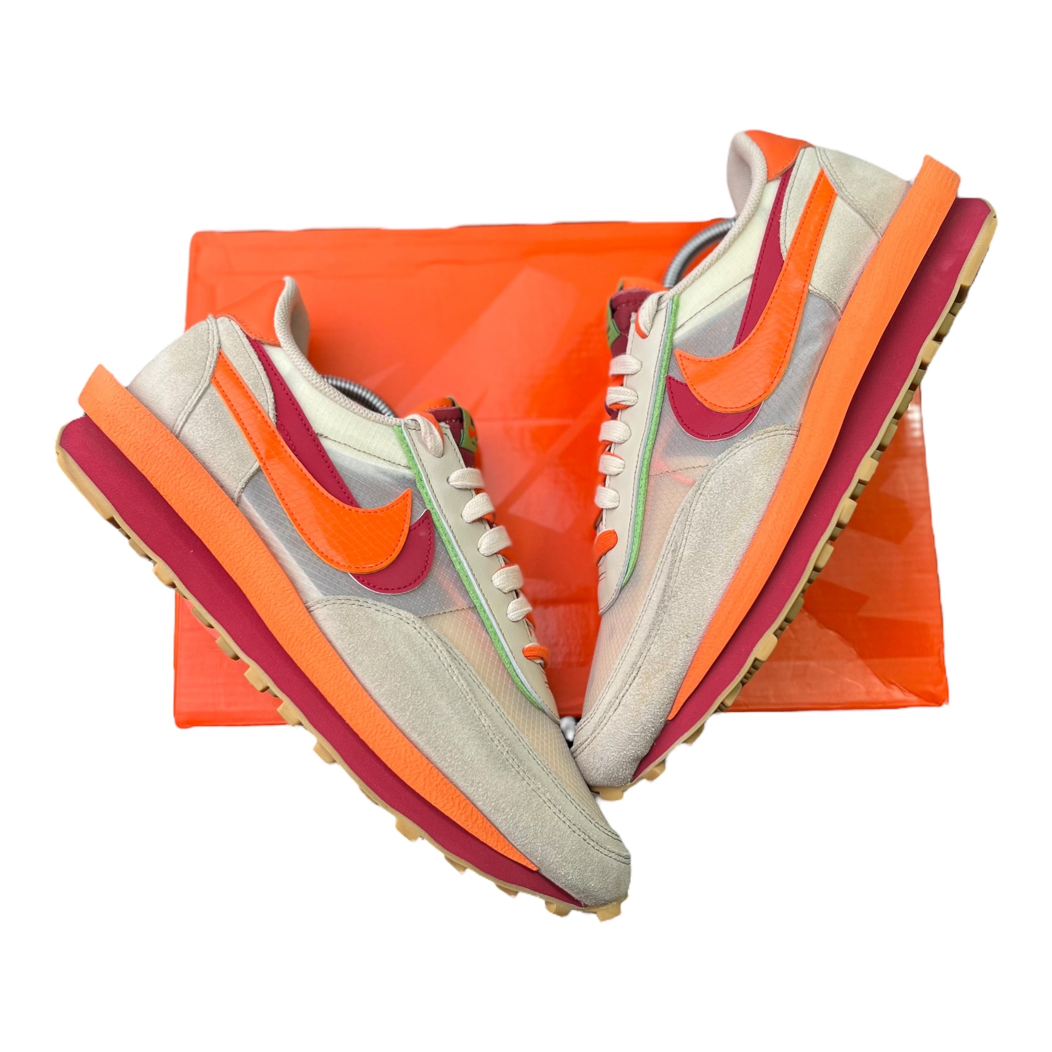 Nike LD Waffle Sacai Clot Net Orange Blaze (46EU)