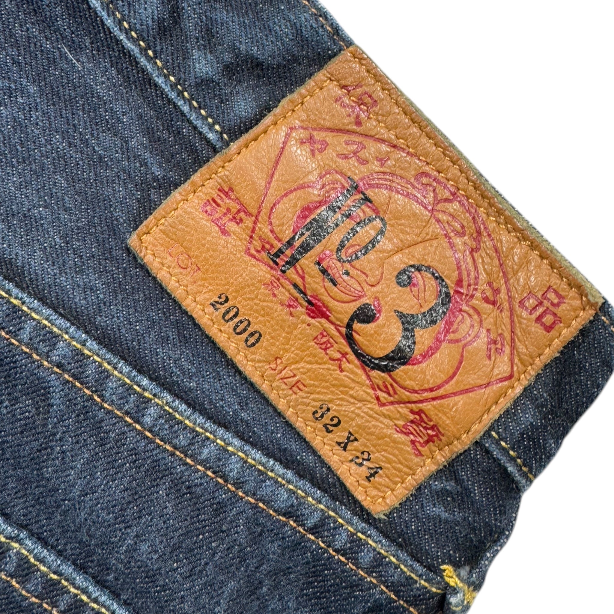 Jean Baggy Evisu mit mehreren Taschen (M)