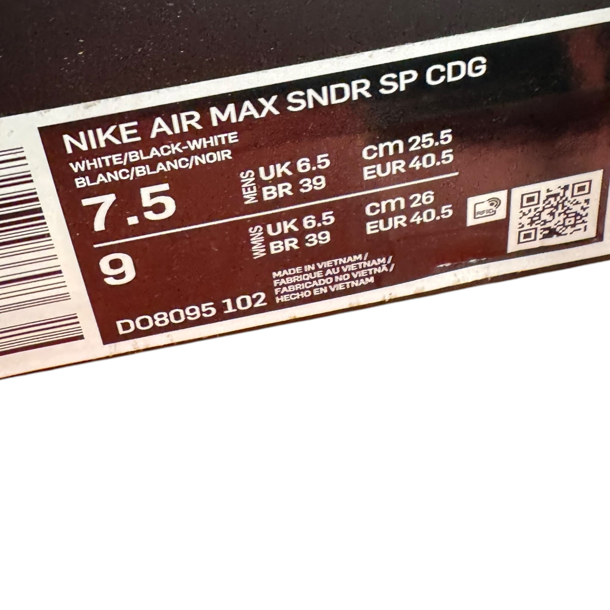 Air Max Sunder Comme des Garçons (40.5EU)