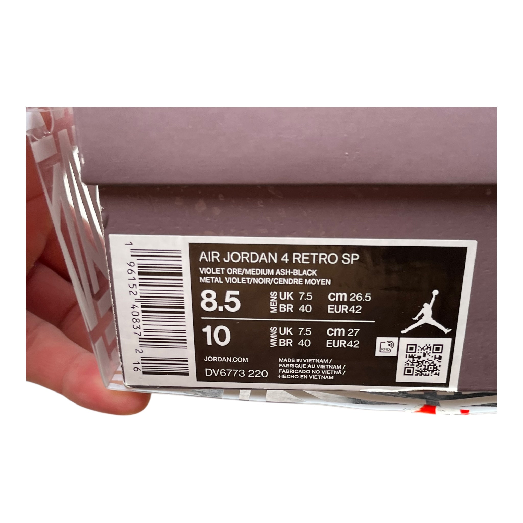 Jordan 4 Retro A Ma Manière Violet Ore (42EU)