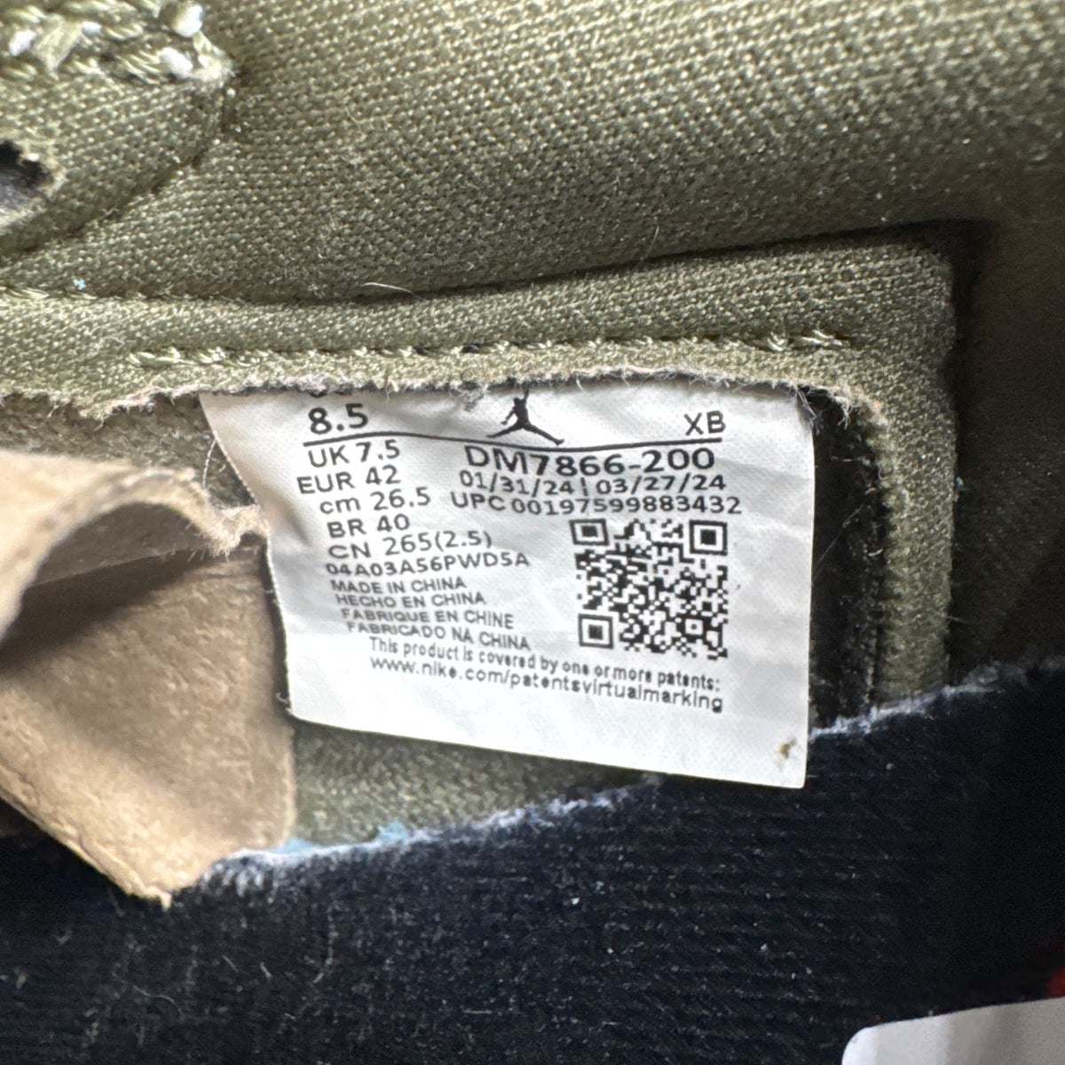 Jordan One Low Travis Scott Medium Olive (42EU)