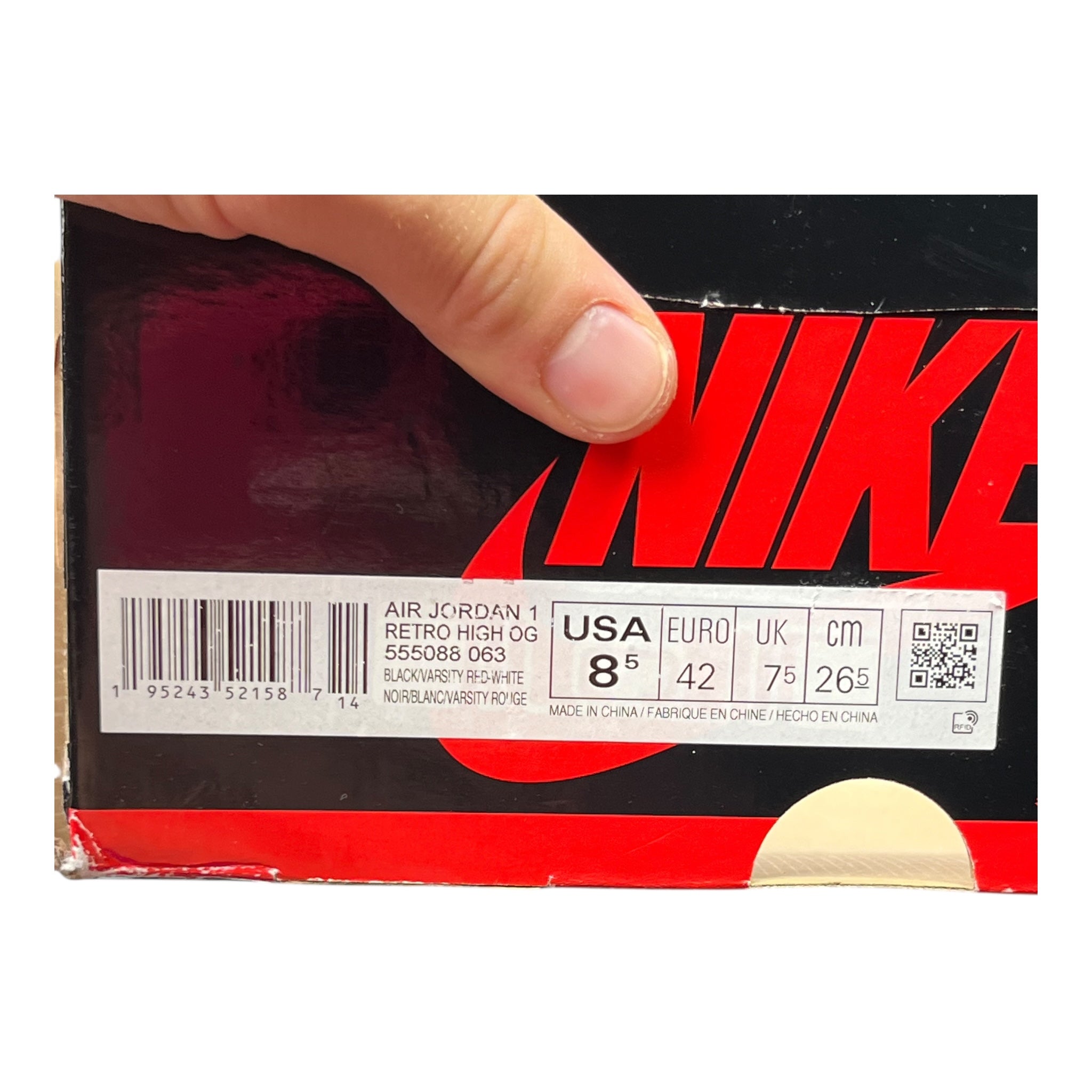 Jordan 1 Retro High OG Patent Bred (42EU)