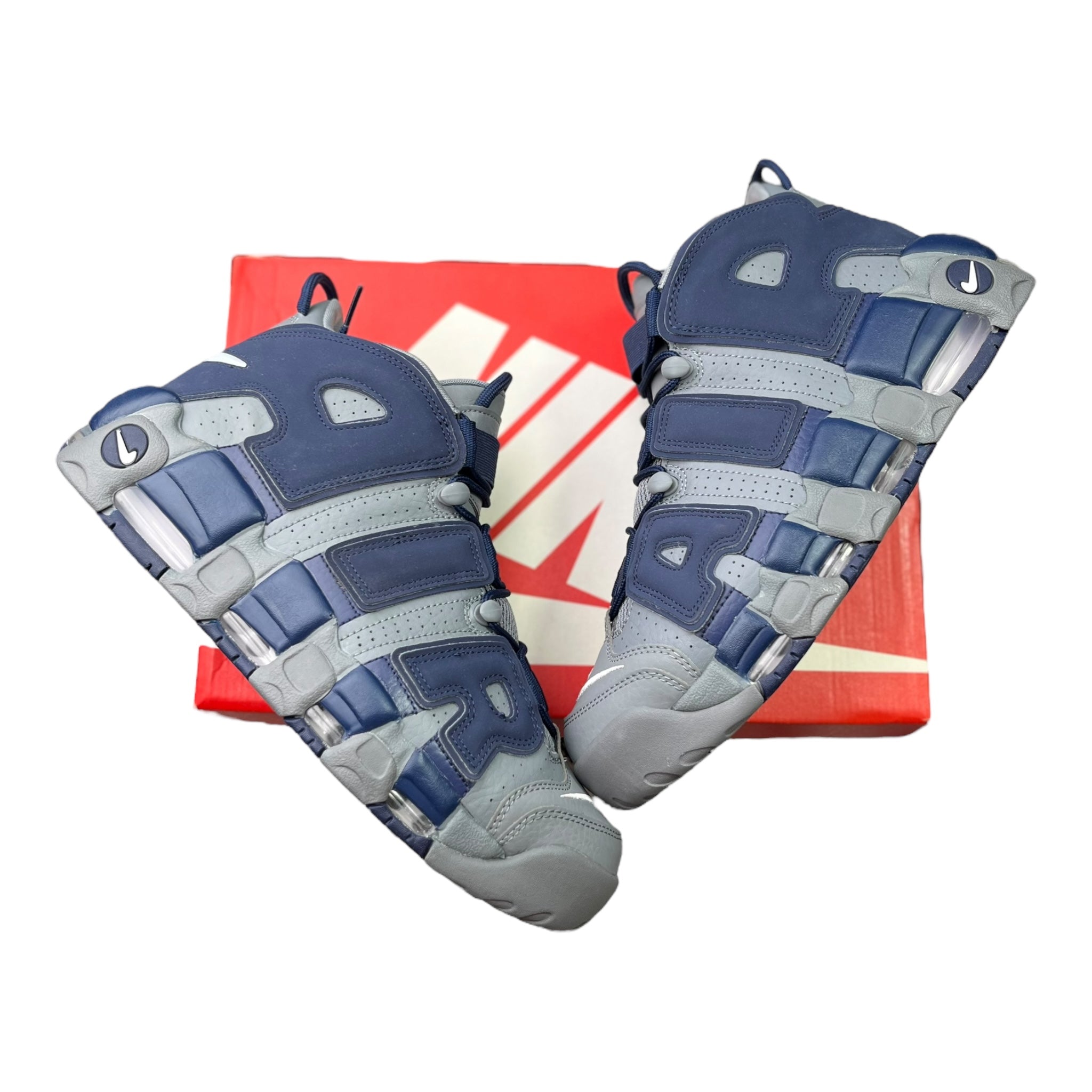 Nike Air More Uptempo Cool Grey Mitternachtsmarine (45EU)