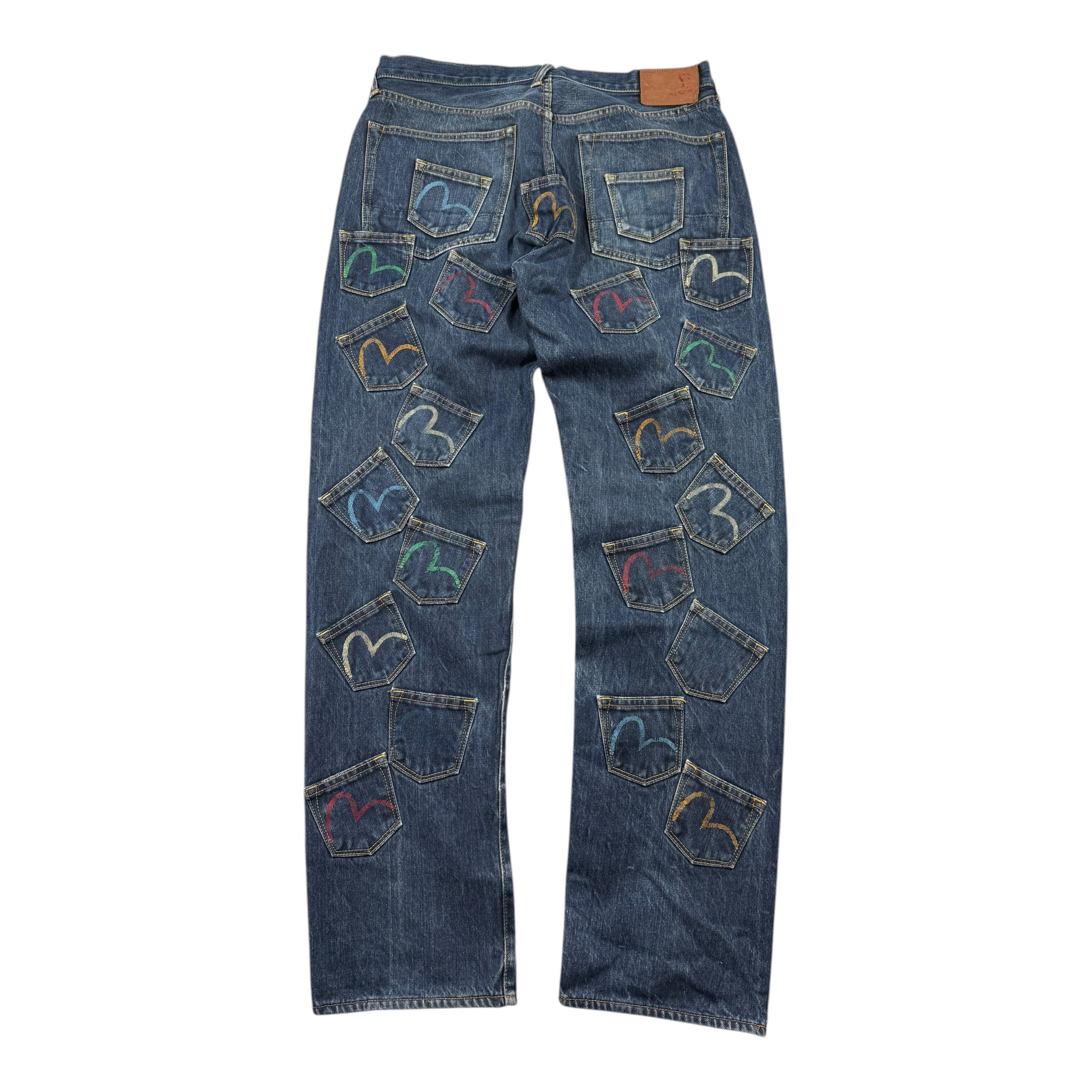 Jean Baggy Evisu mit mehreren Taschen (L)