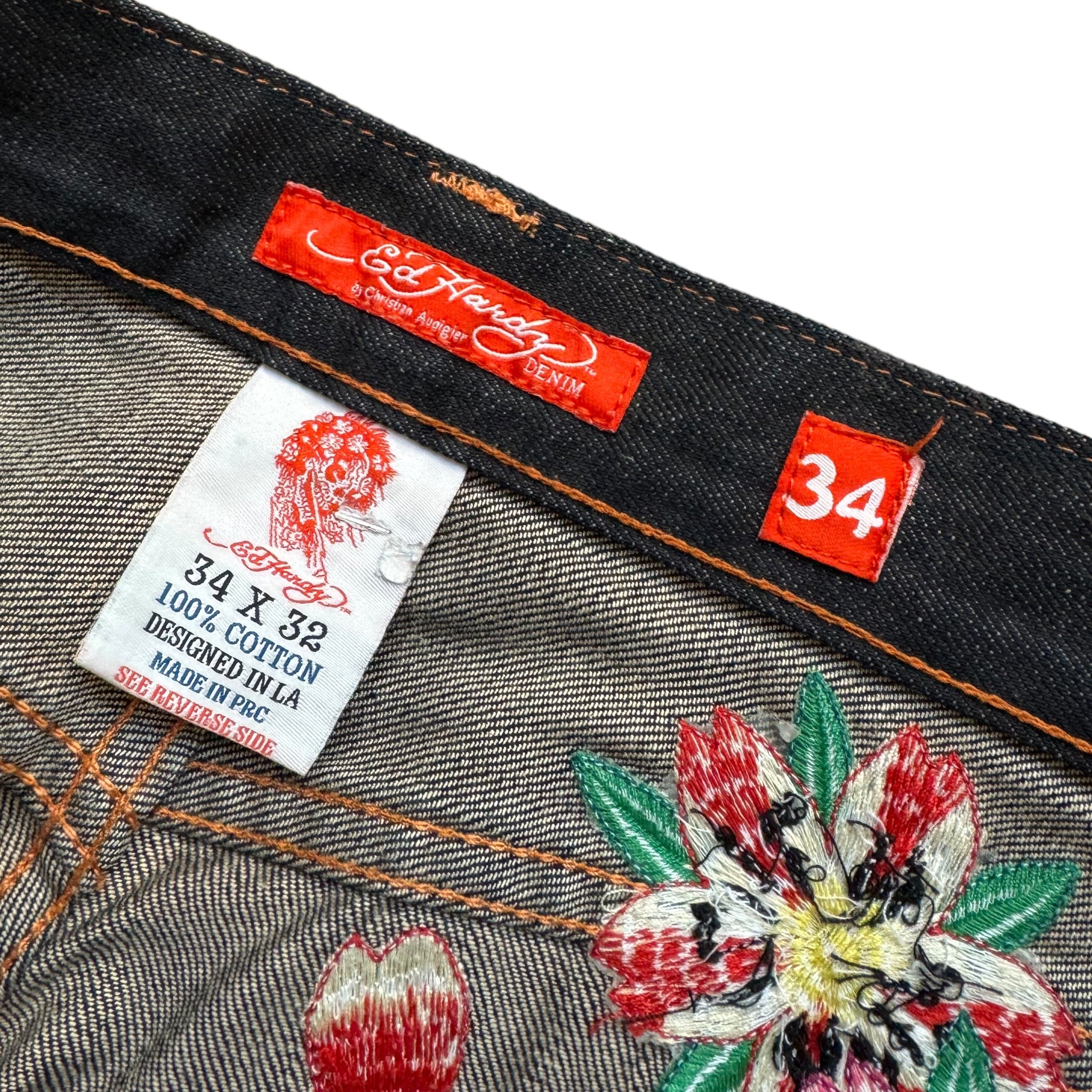 Jean baggy Ed Hardy (L)