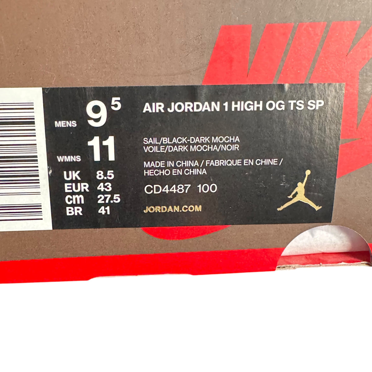 Jordan One High Travis Scott Mocha (43EU)