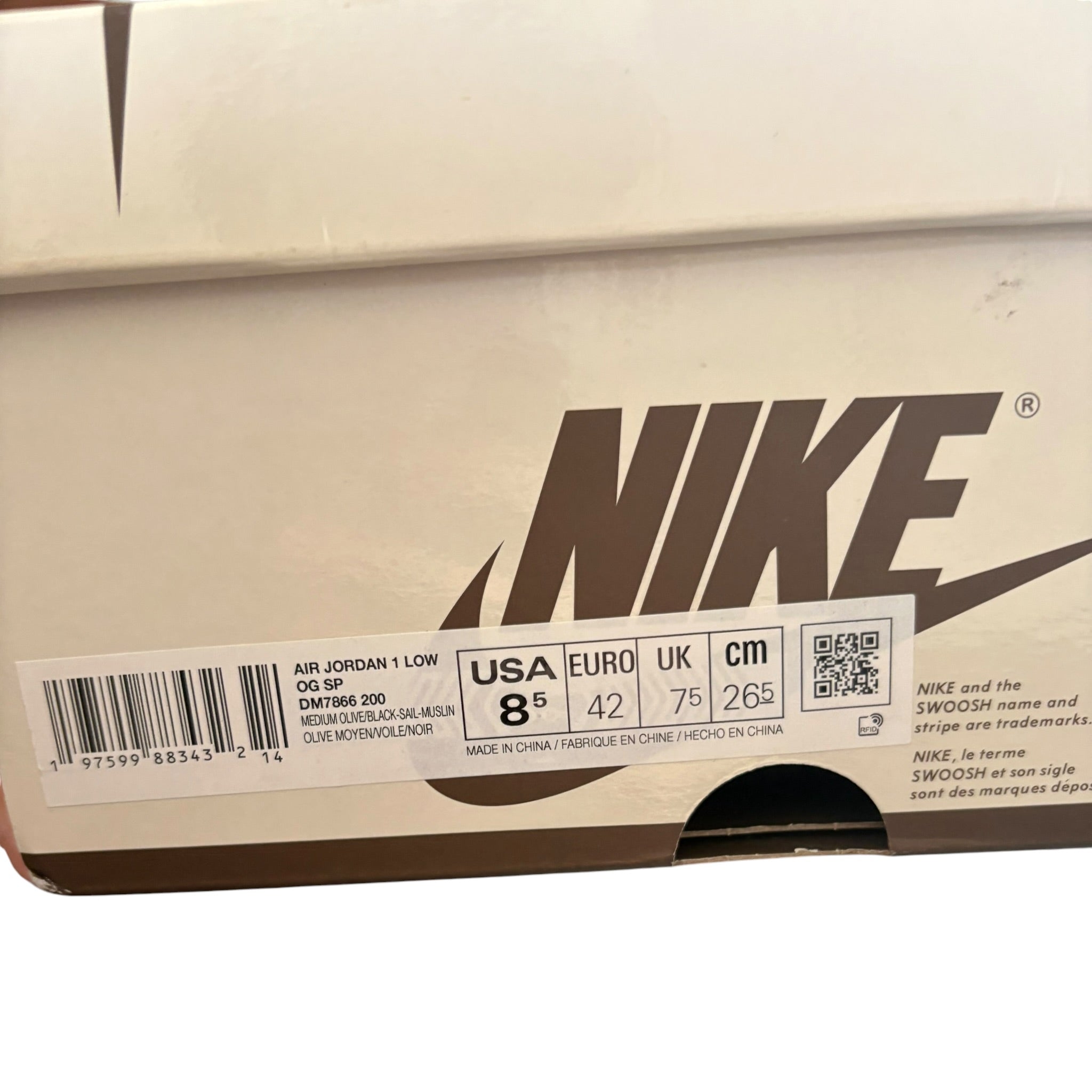 Jordan One Low Travis Scott Medium Olive  (42EU)