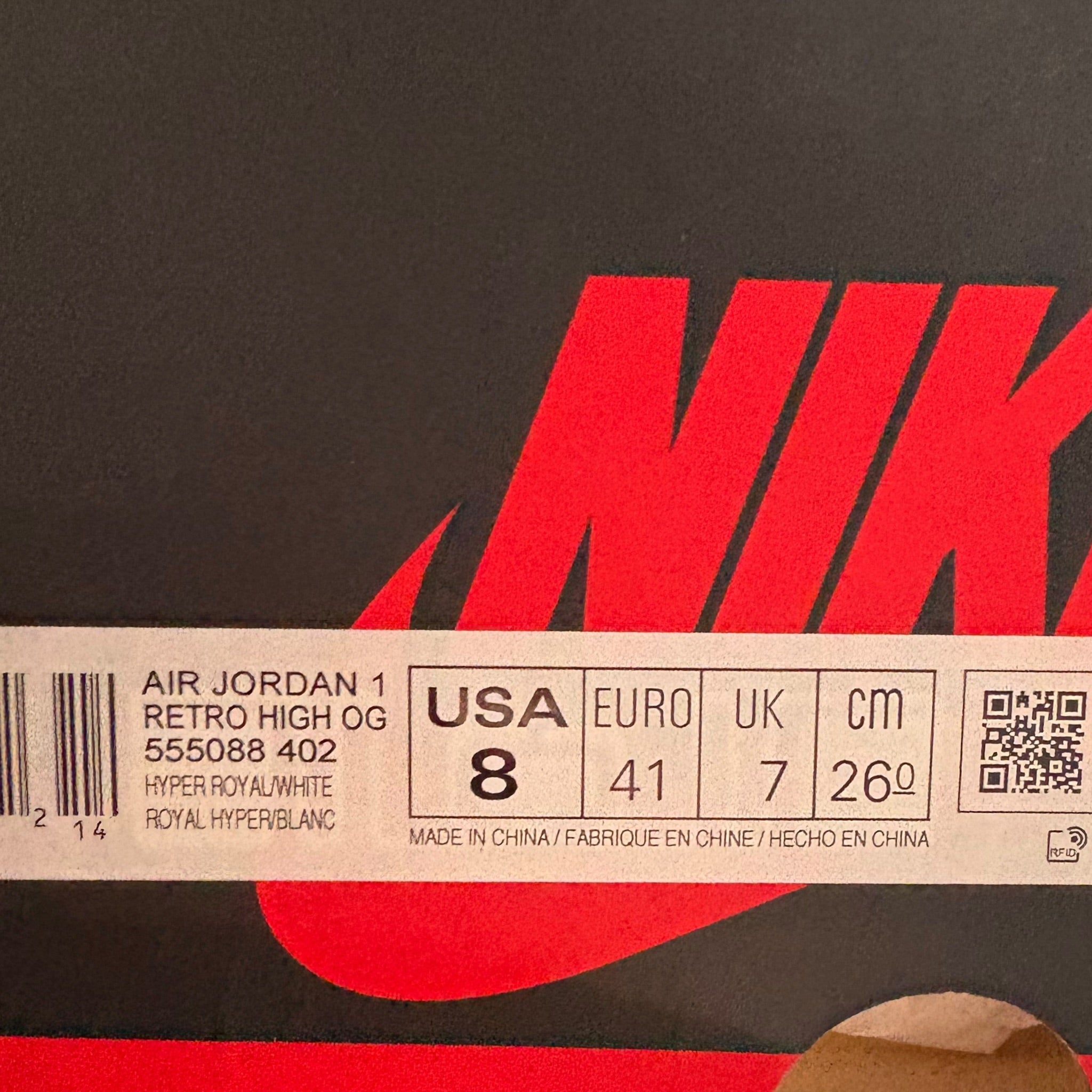 Jordan One High Hyper Royal (41EU)