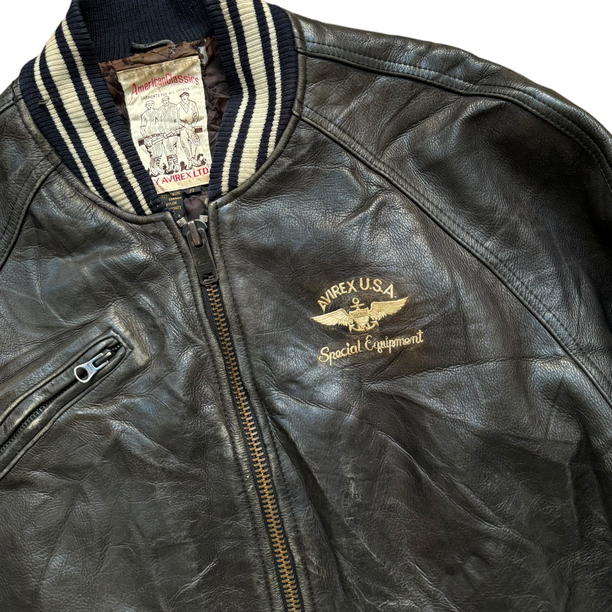 Vintage Avirex Lederjacke (S-M)