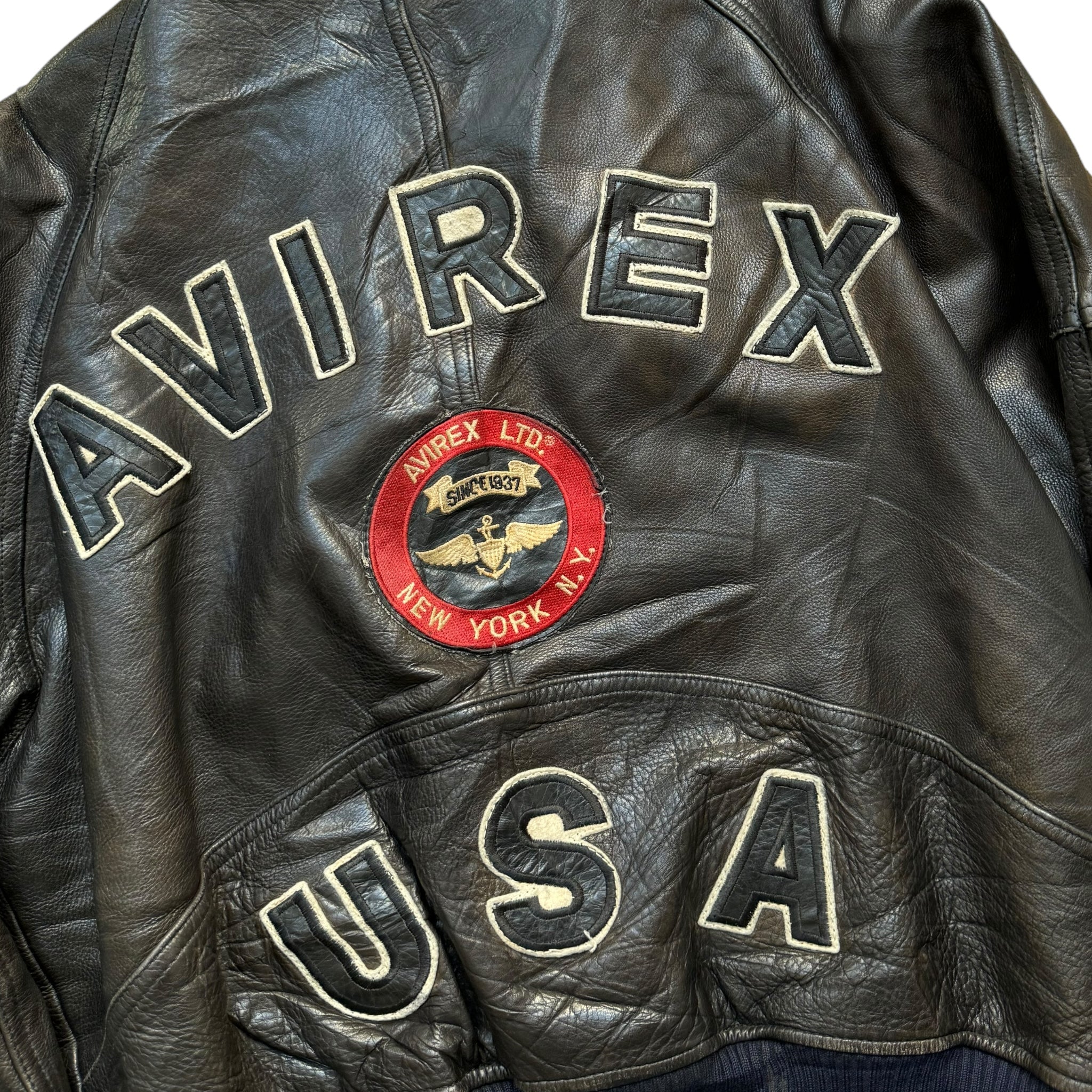 Vintage Avirex Lederjacke (S-M)