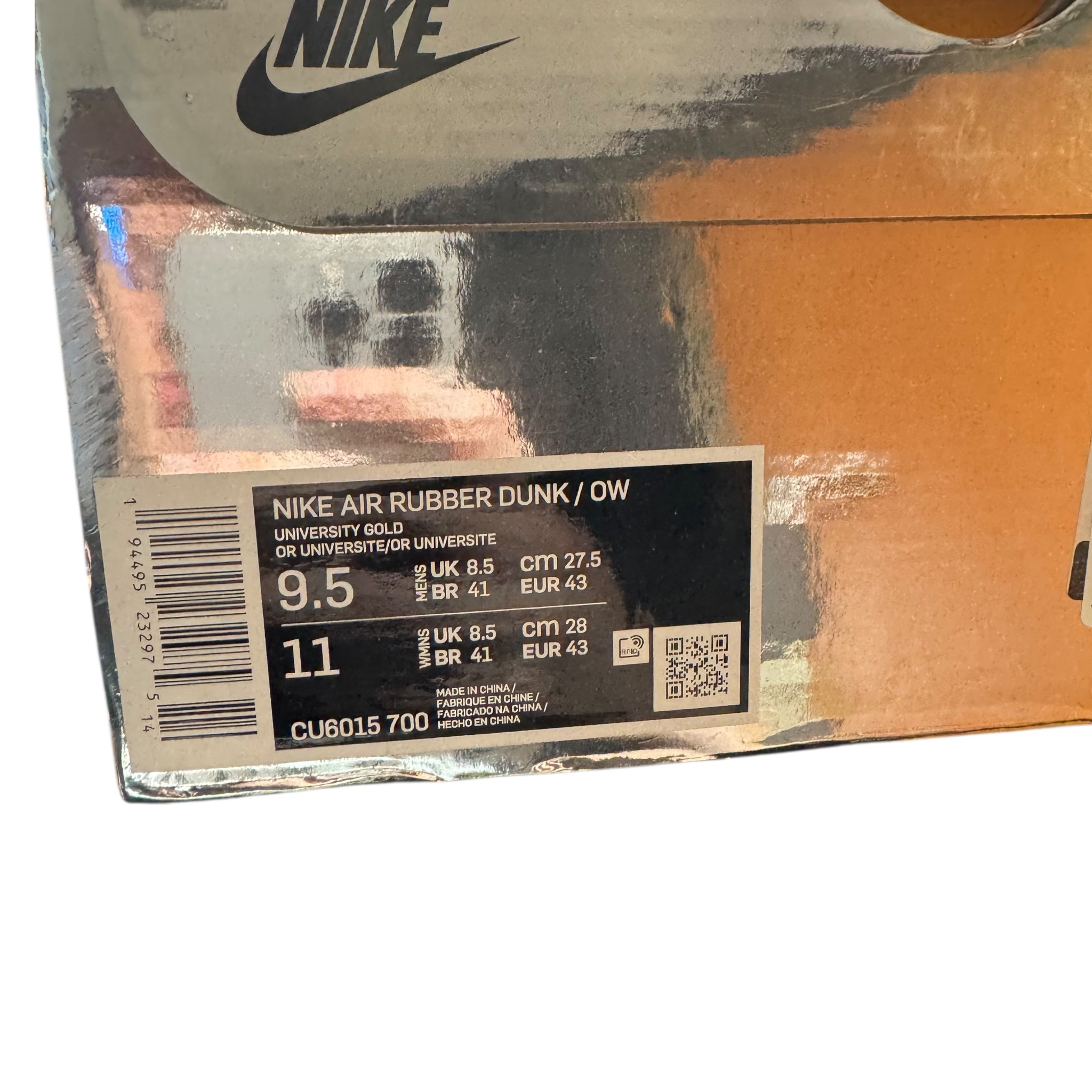 Nike Air Rubber Dunk Off-White university gold yellow (43EU)