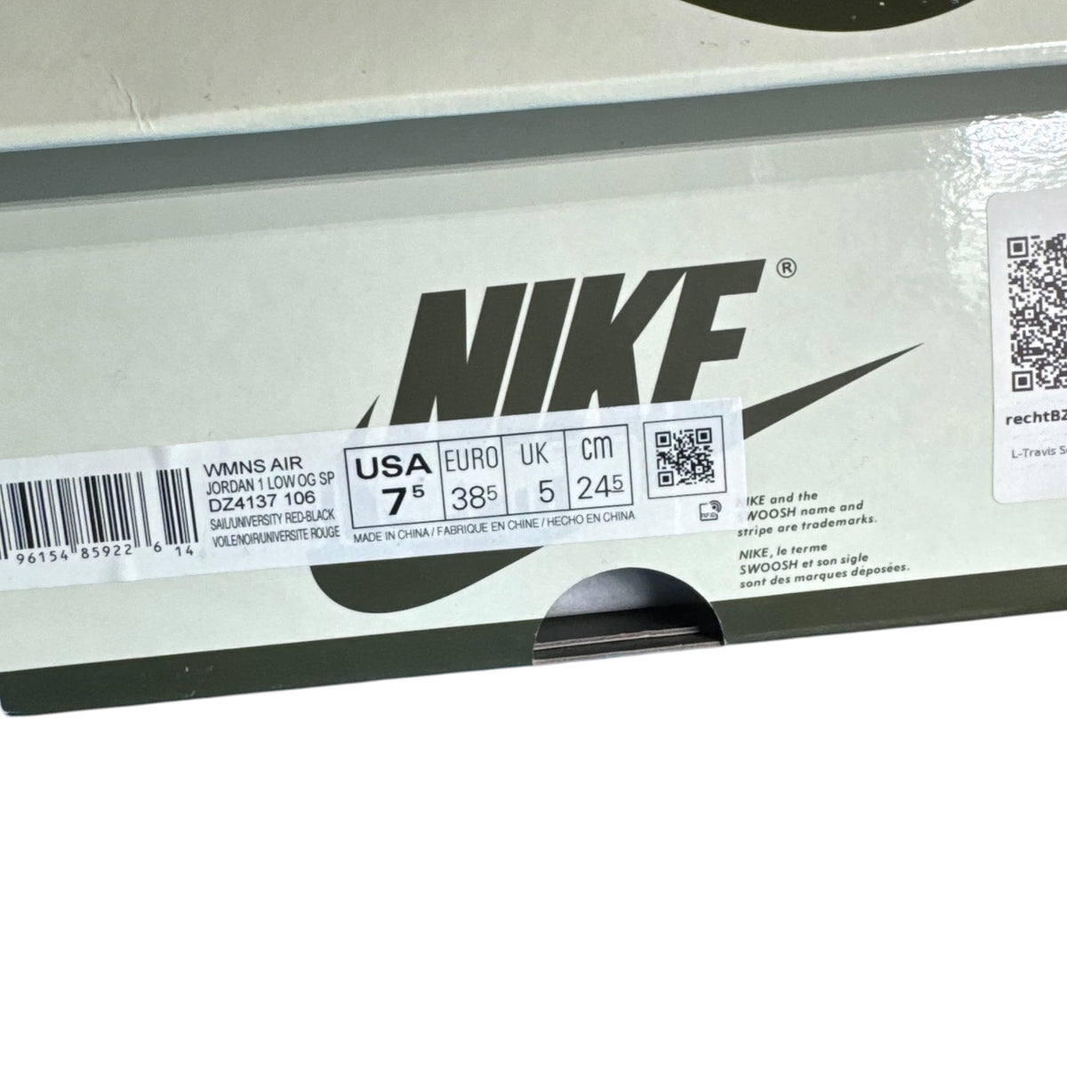 Jordan One Low Travis Scott Olive (38.5EU)