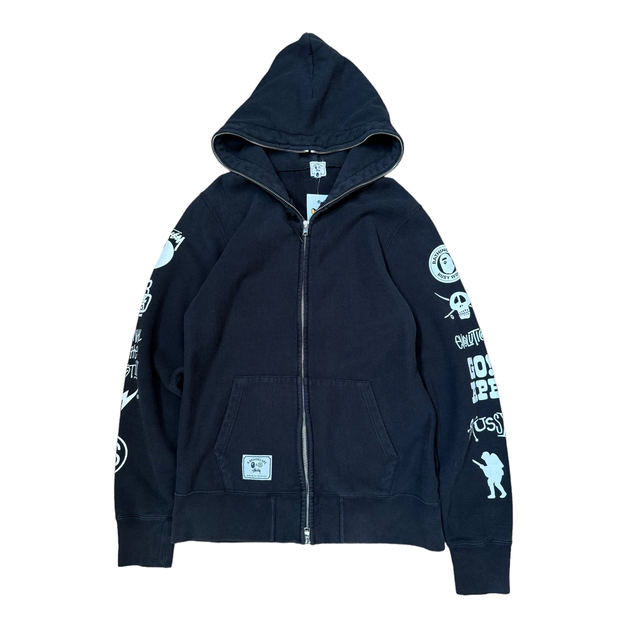 Sweat full zip Bape x Stussy vintage (M)