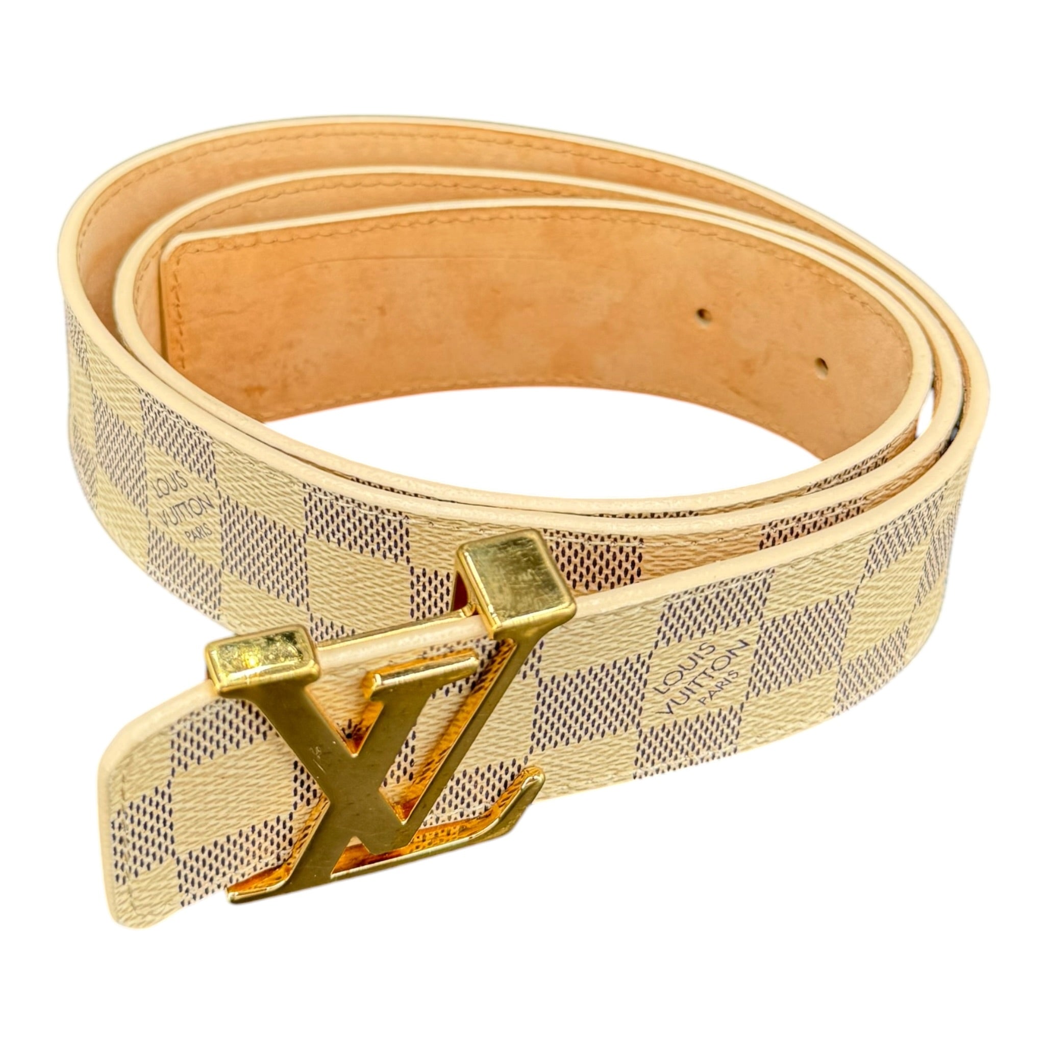 Ceinture Louis Vuitton Damiers Crème (90)