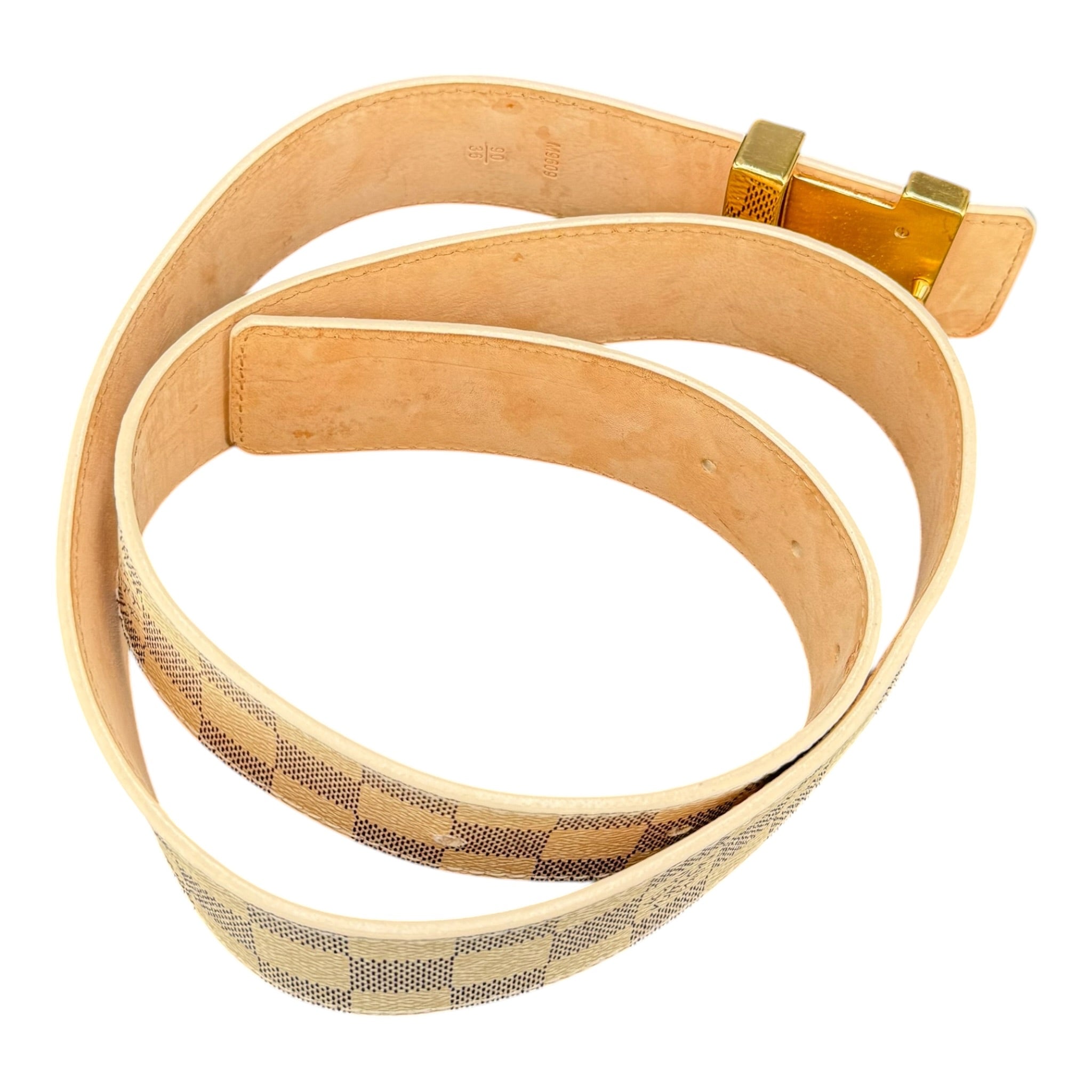 Ceinture Louis Vuitton Damiers Crème (90)